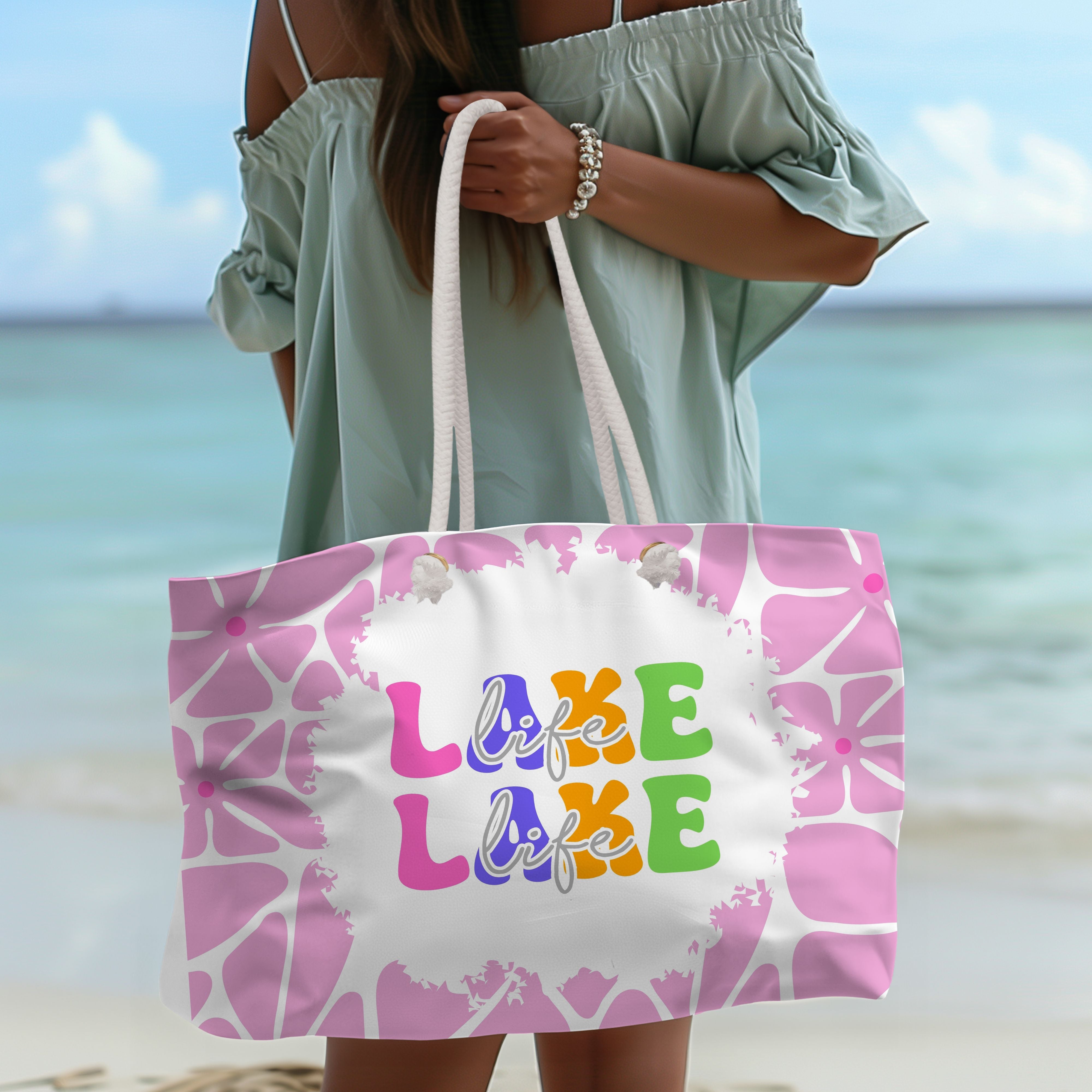 Large tote bag, weekender bag, weekender bag woman, summer bag, canvas bag, weekend bag, beach bag, travel bag, canvas tote bag, oversized tote bag, cute tote bag, beach tote, girlfriend gift, lake, shoulder bag, book bag