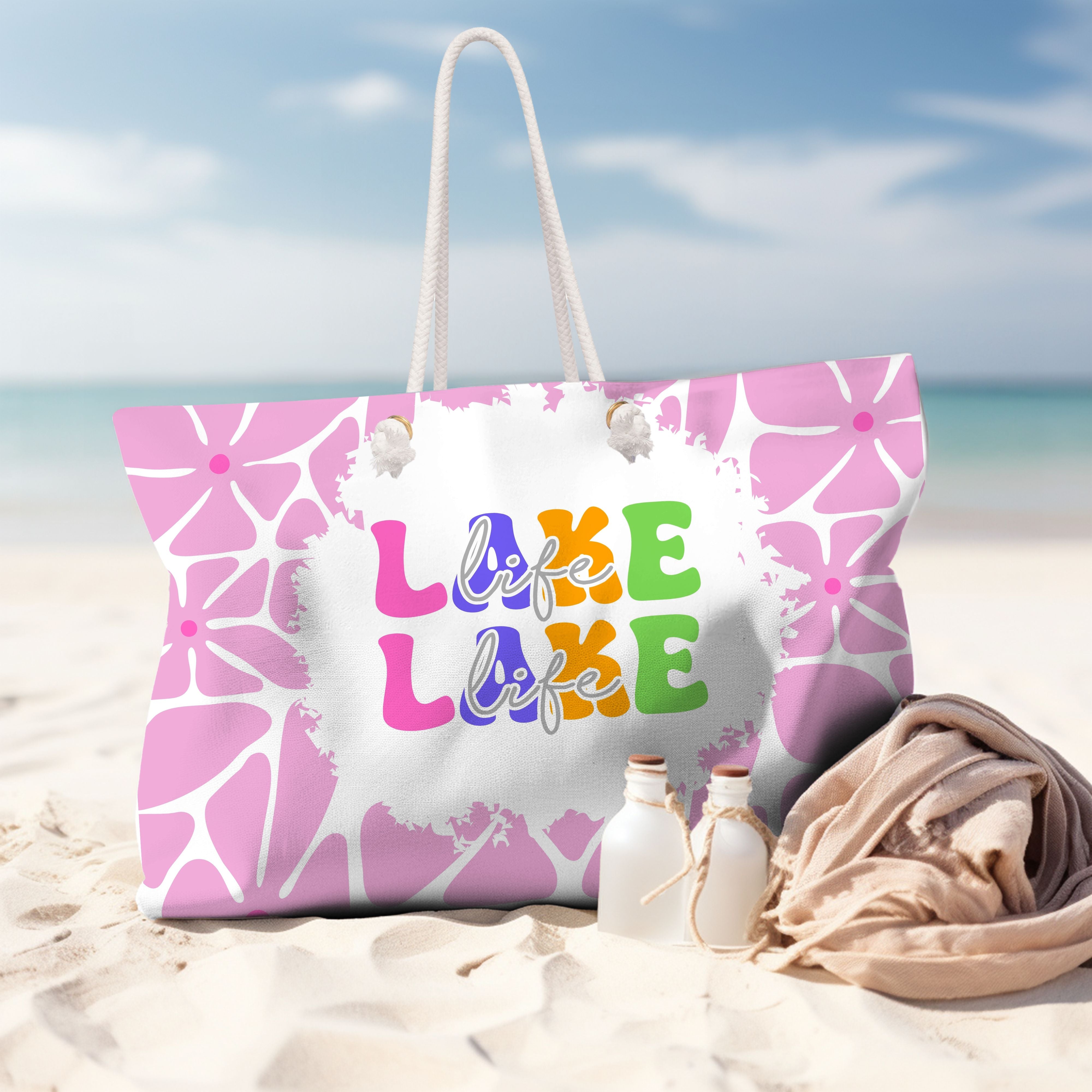 Large tote bag, weekender bag, weekender bag woman, summer bag, canvas bag, weekend bag, beach bag, travel bag, canvas tote bag, oversized tote bag, cute tote bag, beach tote, girlfriend gift, lake, shoulder bag, book bag