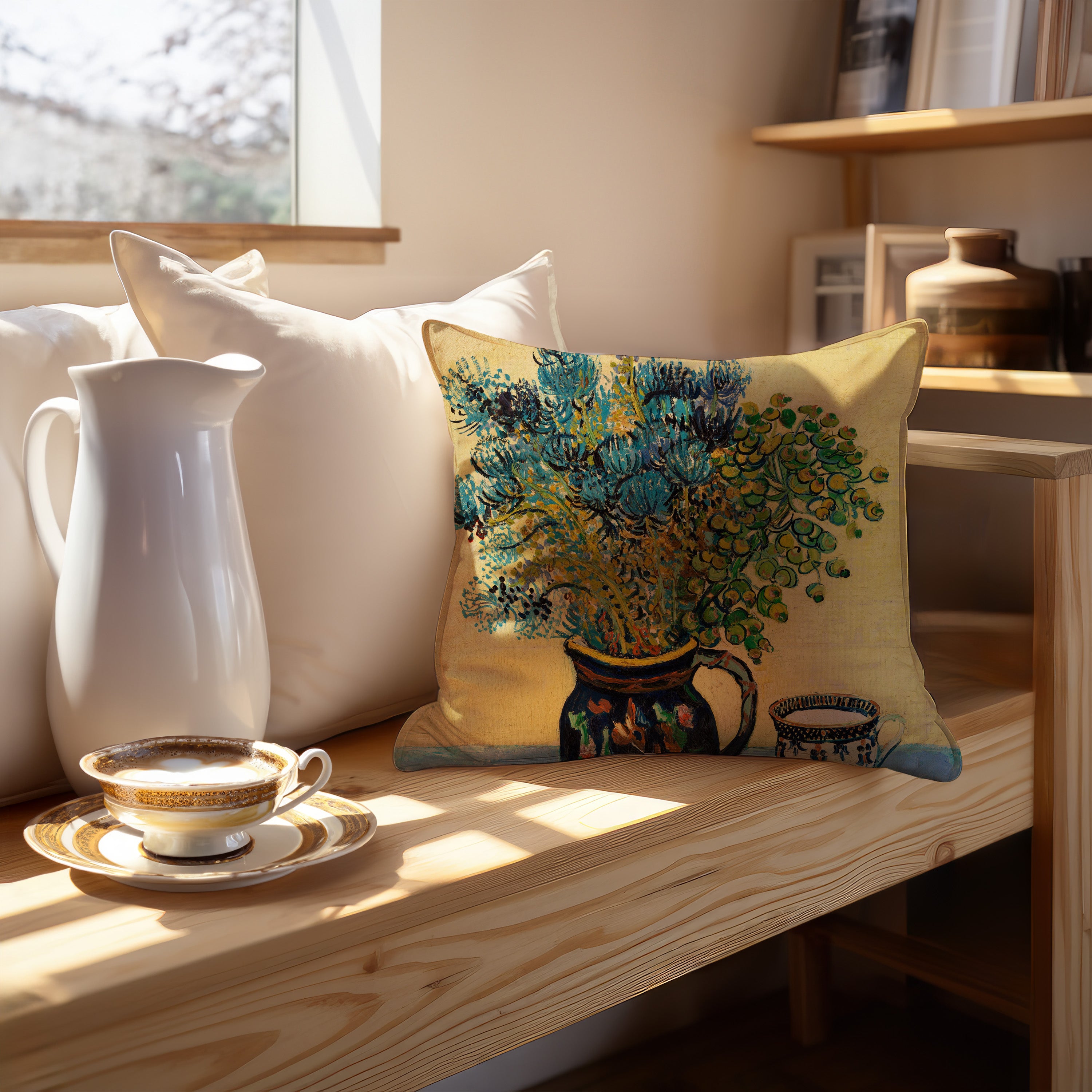  Beautiful and vibrant Van Gogh inspired throw pillow for your sofa 