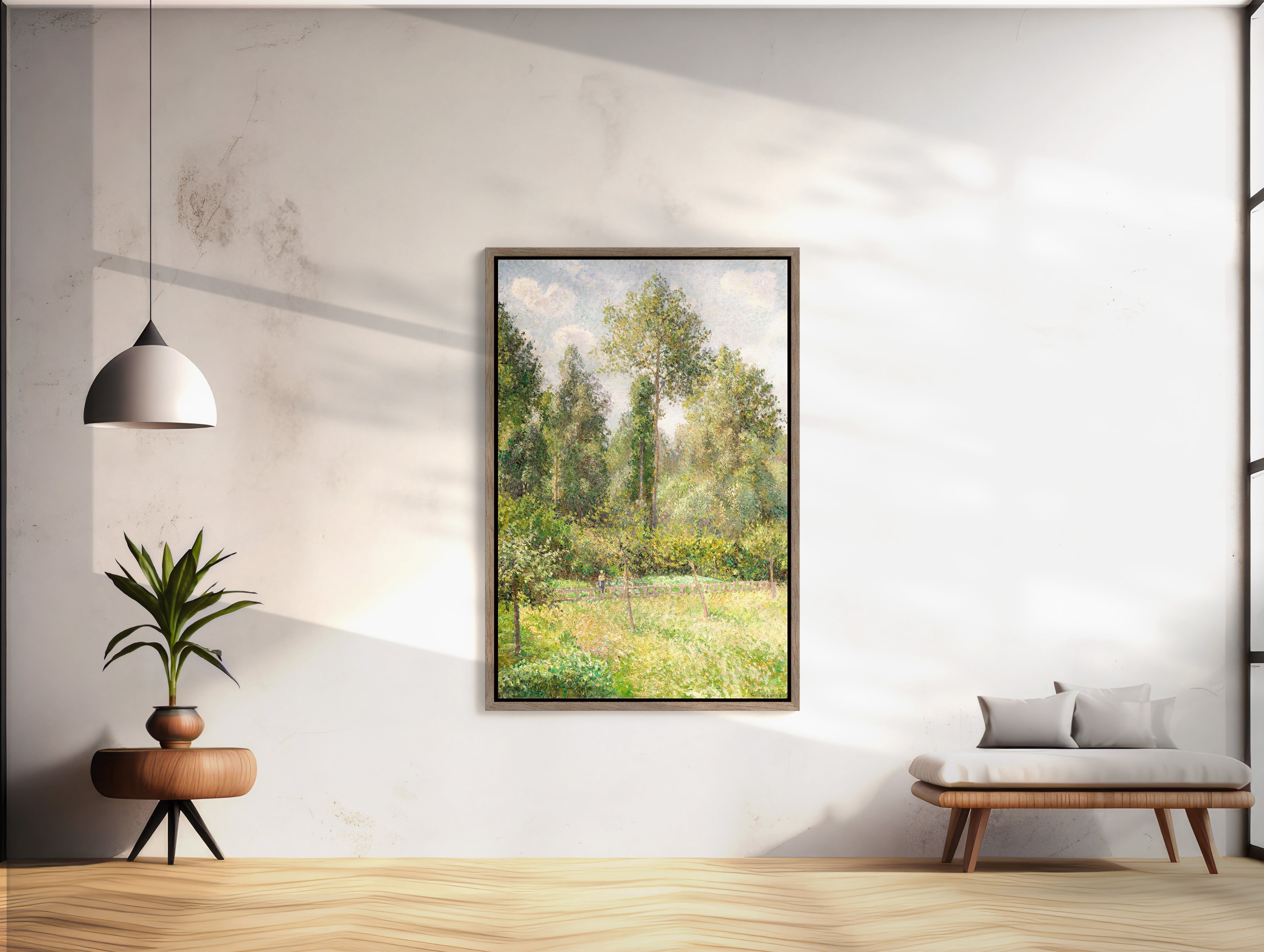  Large wall art featuring 'Poplars at Eragny' by Camille Pissarro