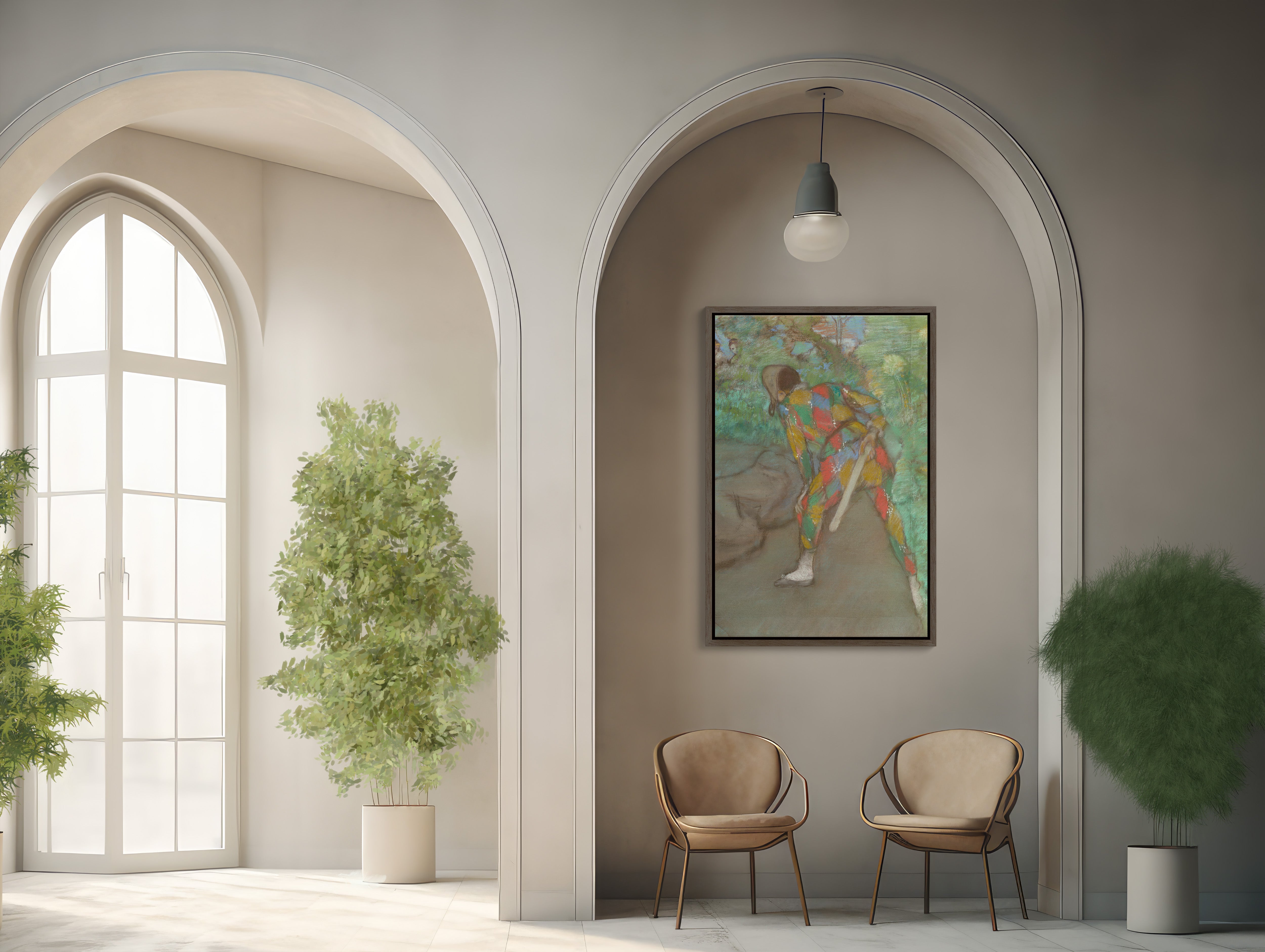 Impress your guests with the exquisite Degas' Enchanting 'Harlequin' large wall art