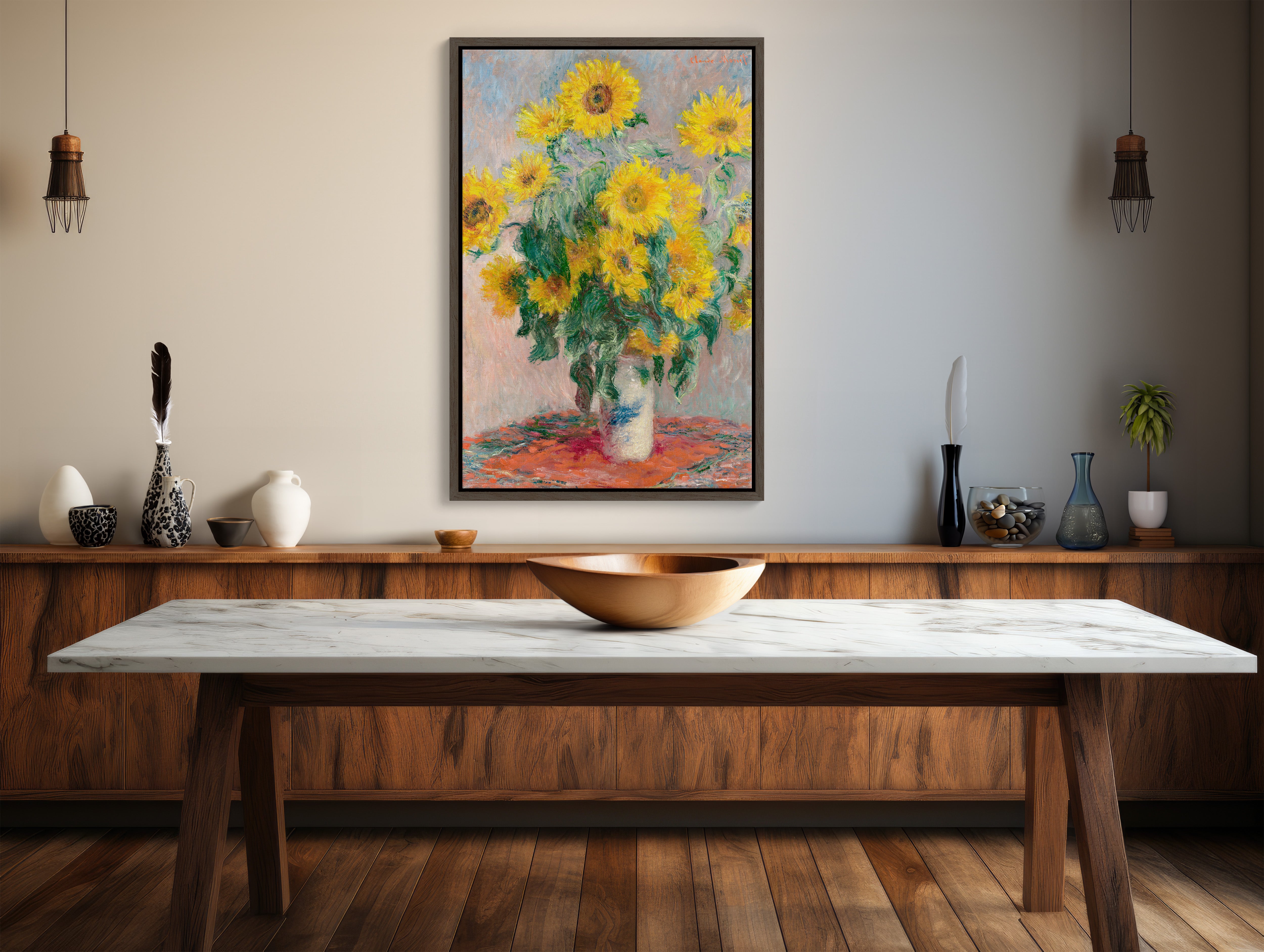 Large Wall Art: Monet's Bouquet of Sunflowers brings timeless beauty to your space