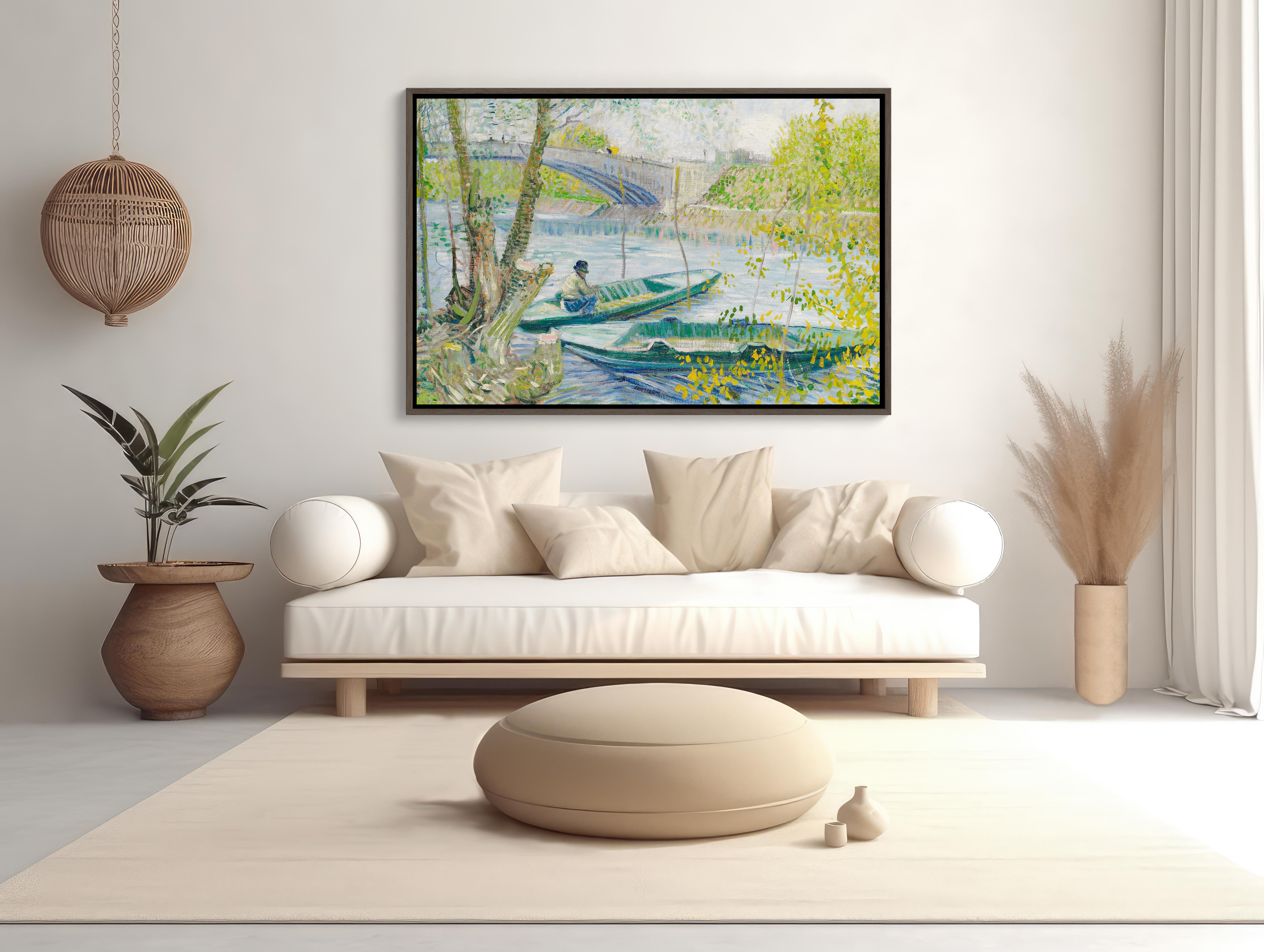 Beautiful canvas print depicting Van Gogh's Fishing in Spring artwork