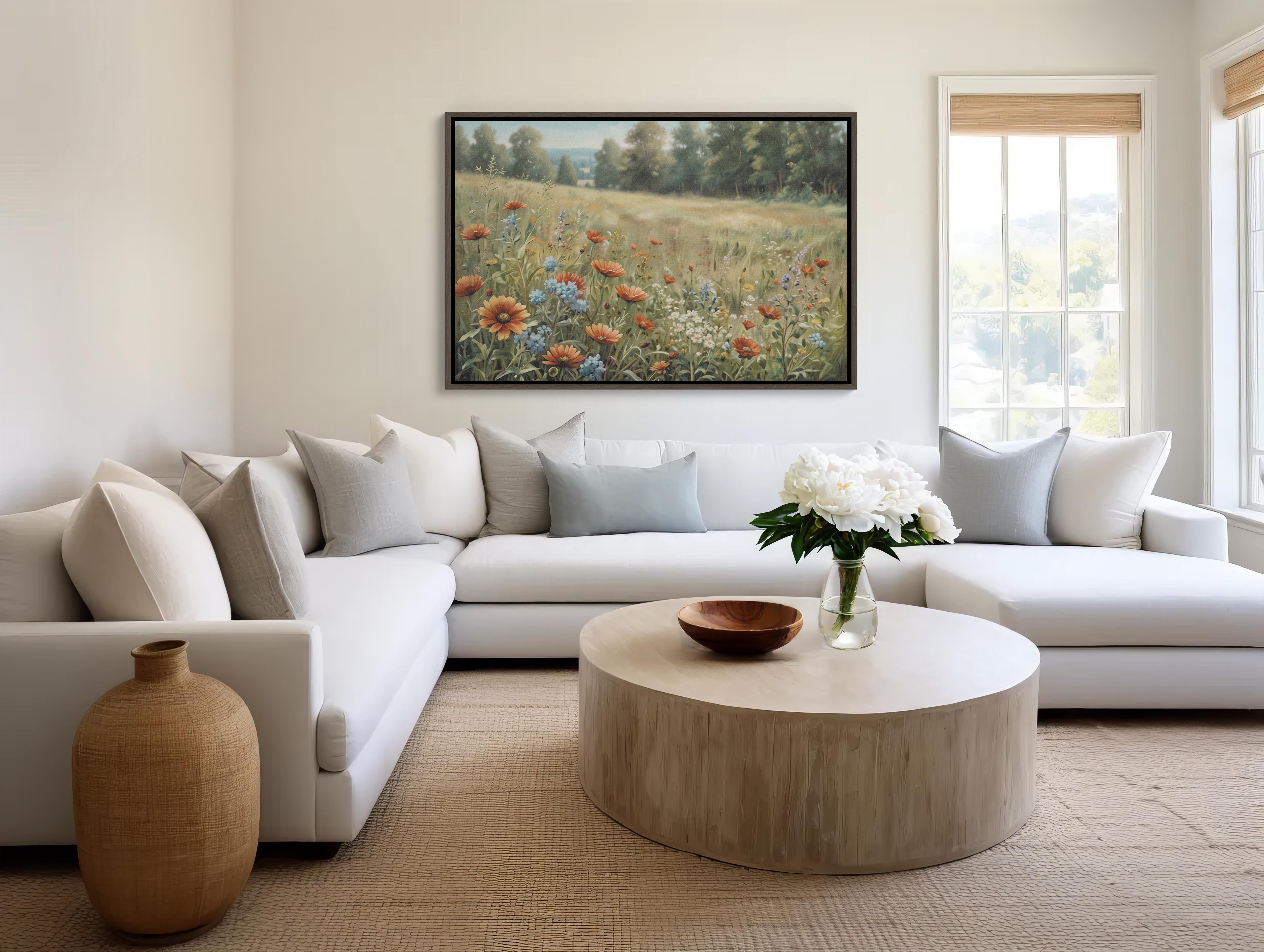  Beautiful XL Wall Art with Wildflower Serenity theme 