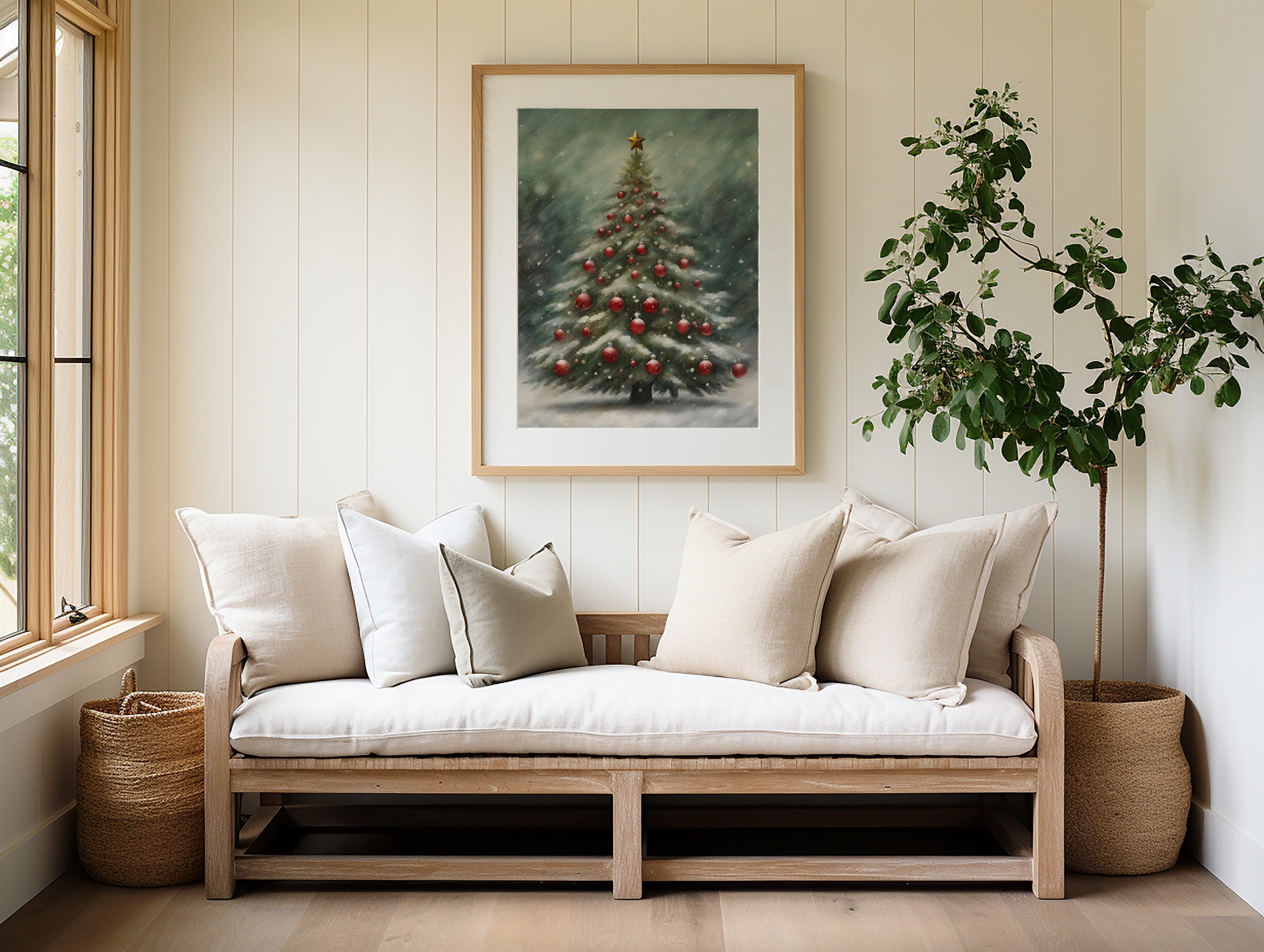  Printable art featuring a charming Christmas tree perfect for winter decor