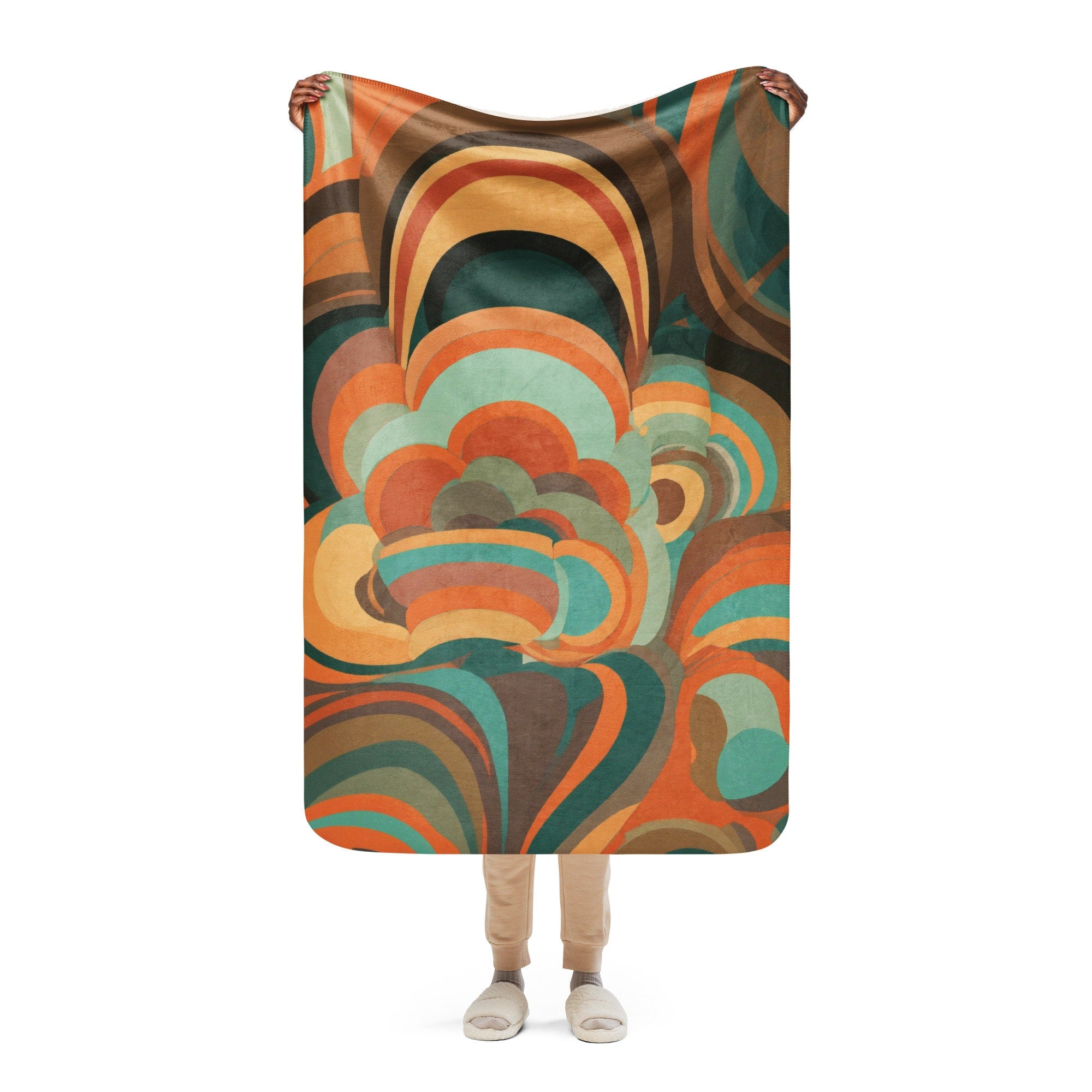 Soft and luxurious blanket with vibrant colors and unique print