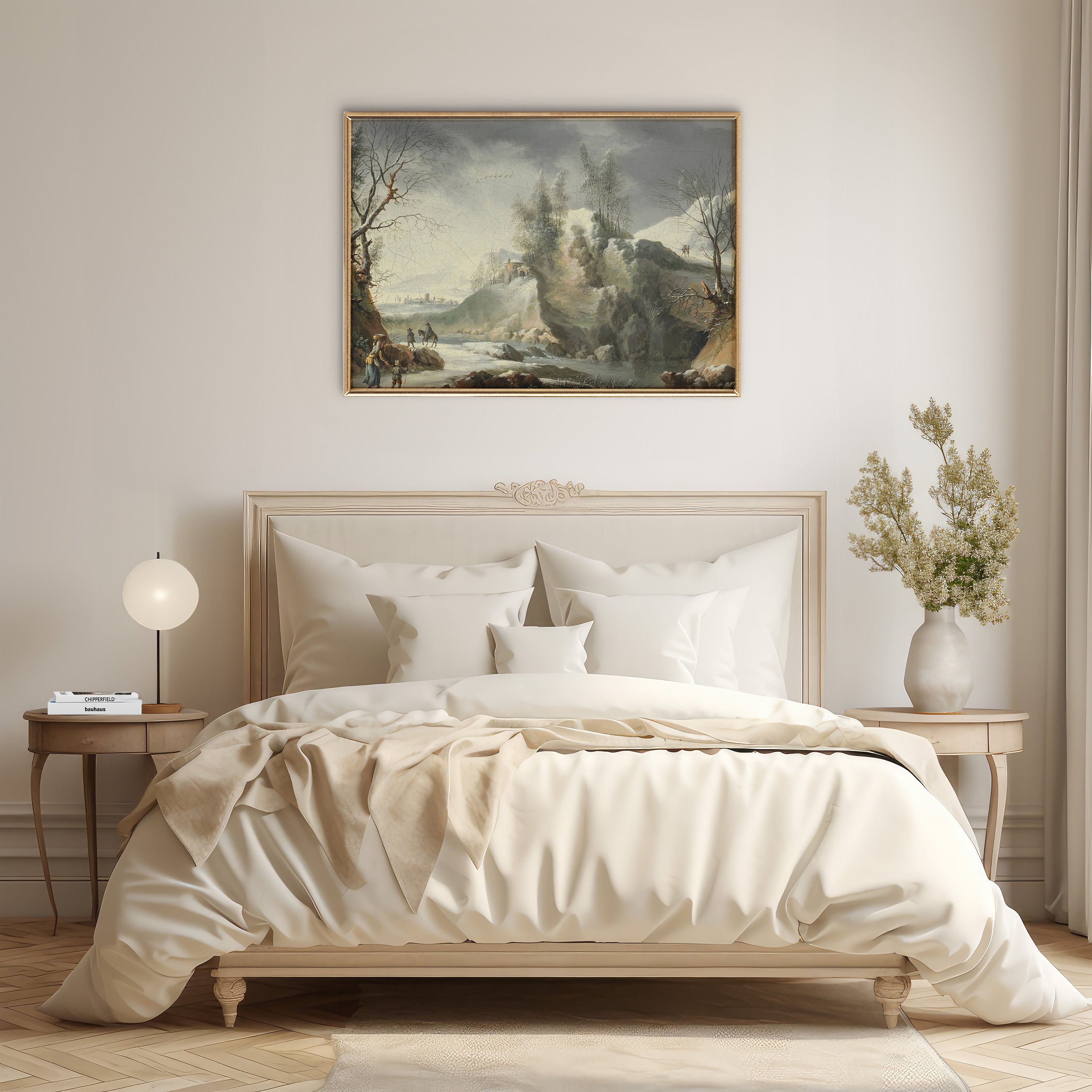  Winter gallery wall set with 6 snowy scenes perfect for creating a cozy and serene atmosphere