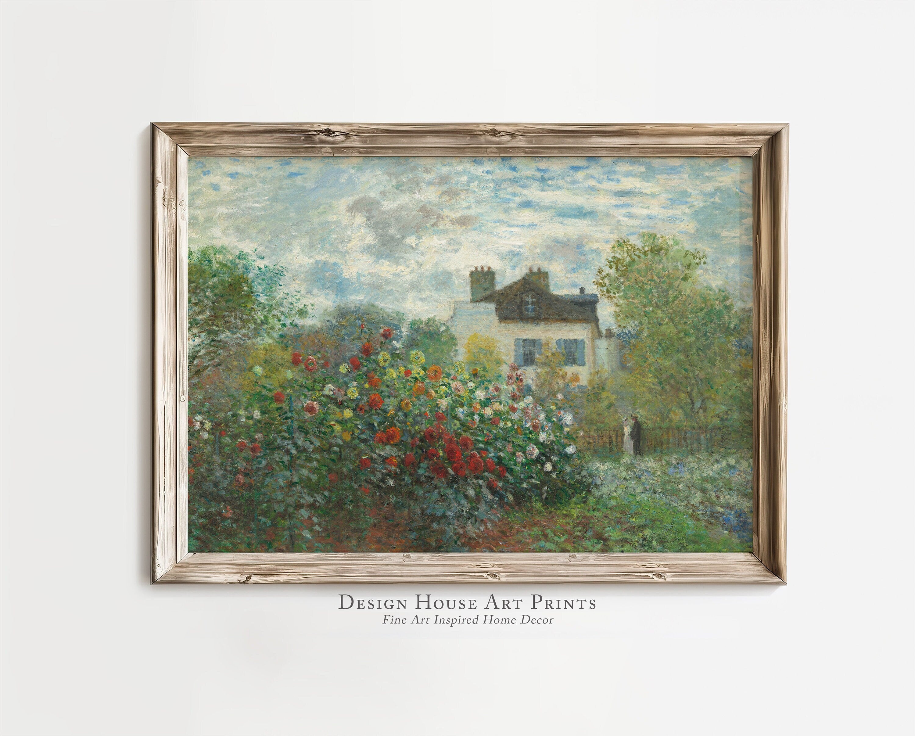 Monet's Artist Garden Printable Wall Art in vibrant colors and intricate details