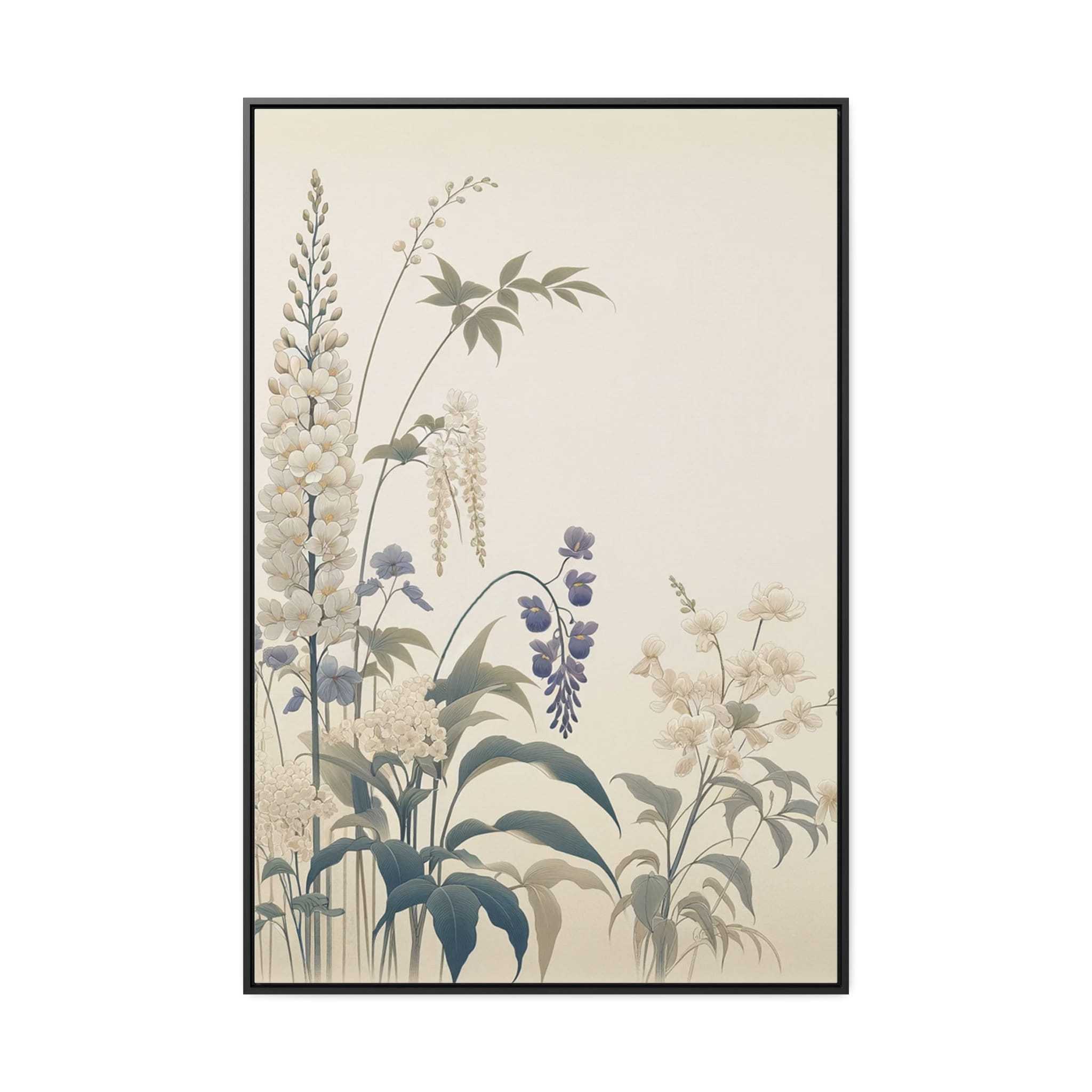 Japanese art inspired oversized wall art with Japandi style