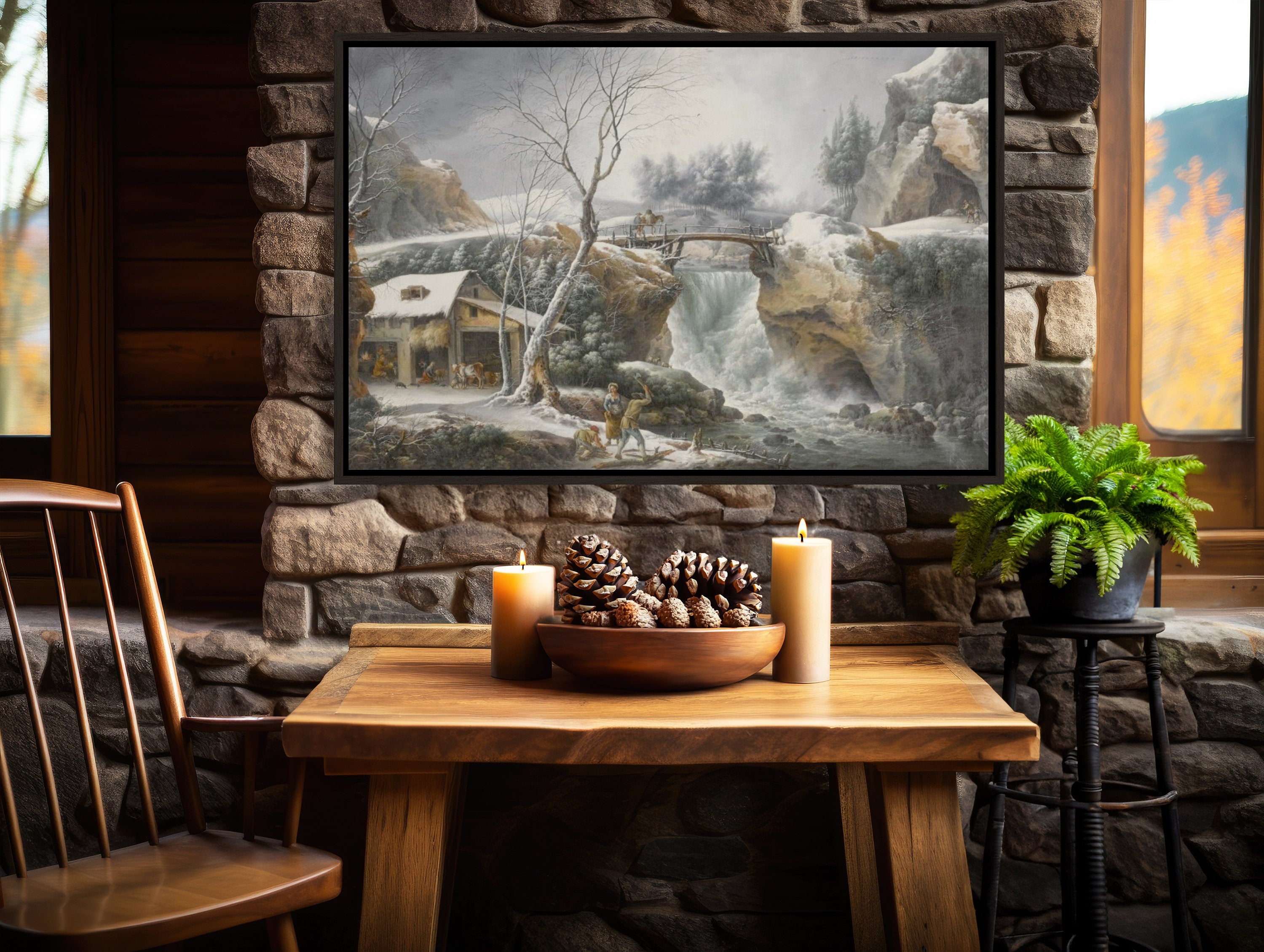 Francesco Foschi's Winter Landscape Majestic Large Wall Art 48x32