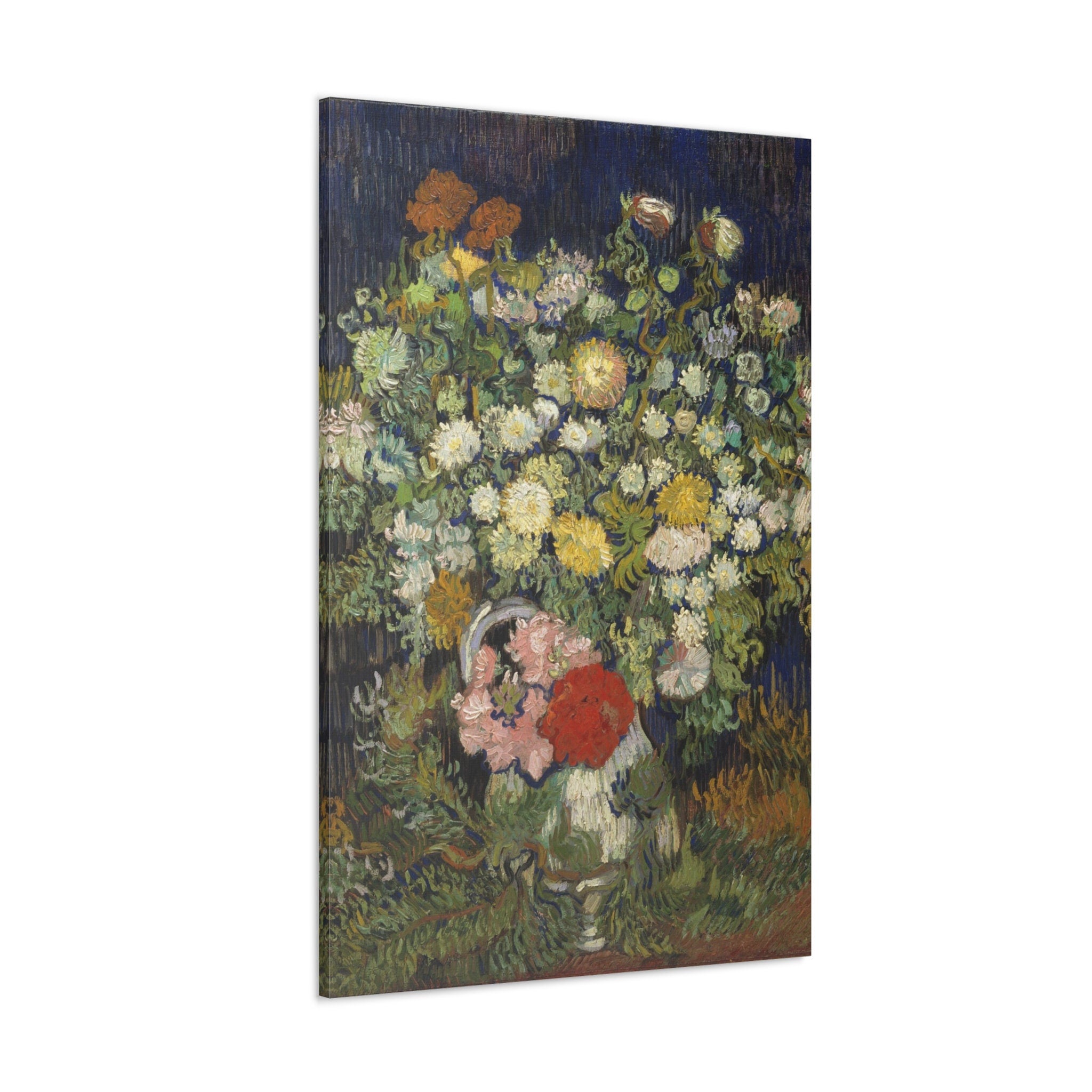  Stunning Van Gogh floral oil painting canvas art depicting the artist's signature style and technique