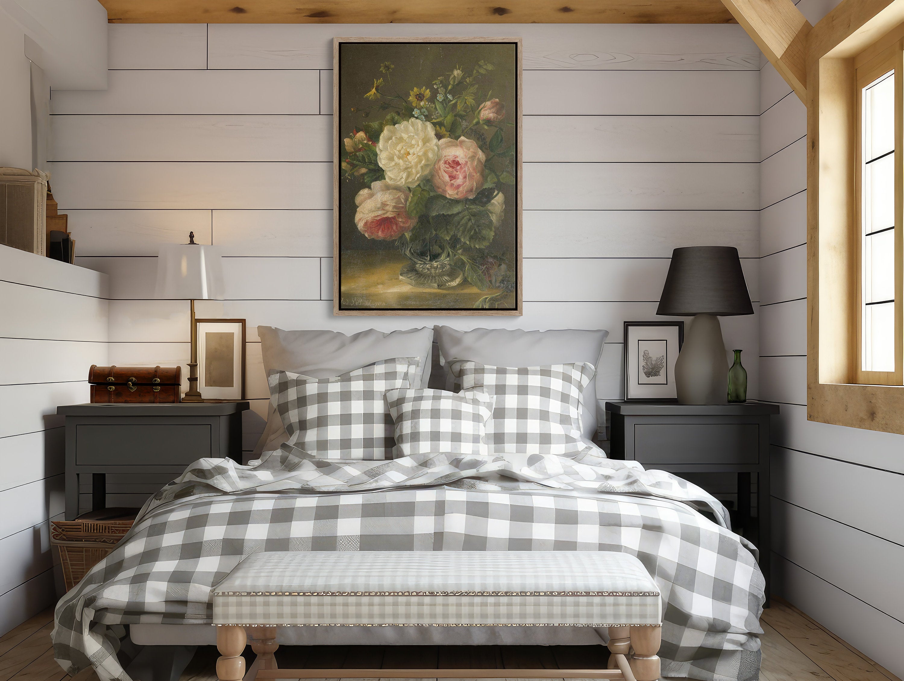  Elegant wall décor with stunning floral framed canvas print