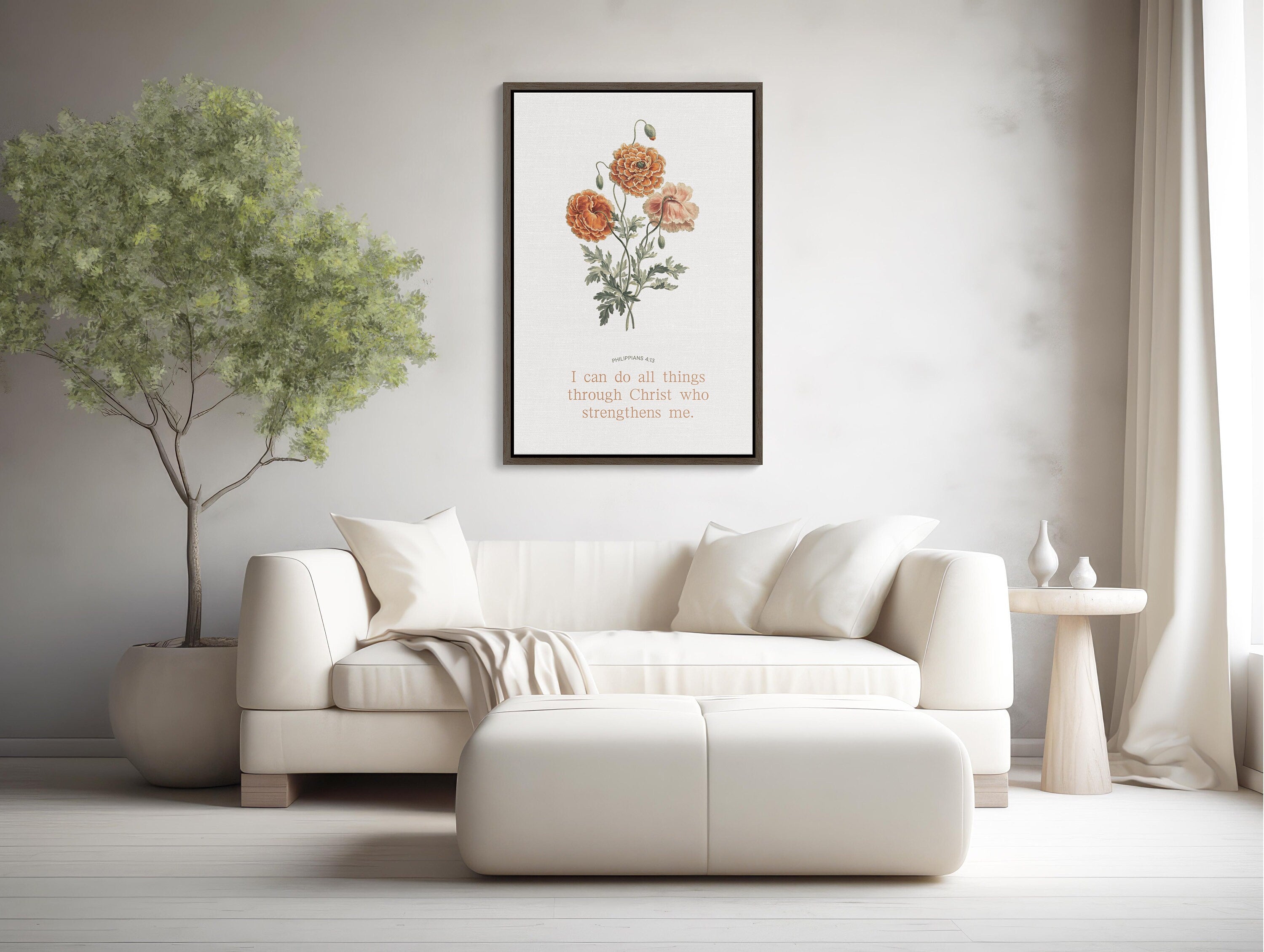 Beautiful matte fine art poster with inspiring Christian wall art and timeless Bible verse