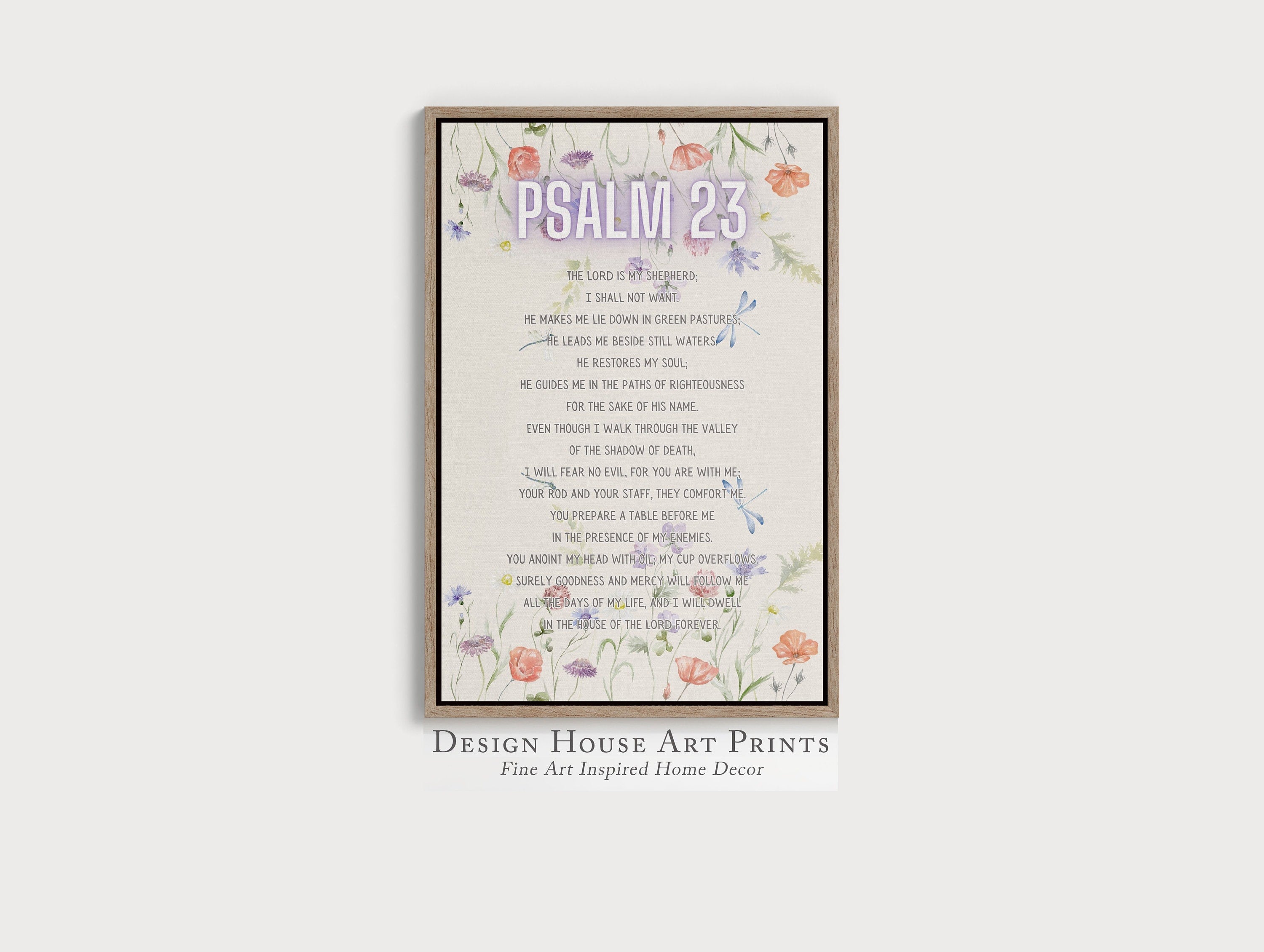 Beautiful matte fine art poster featuring timeless Bible verses for Christian home decor