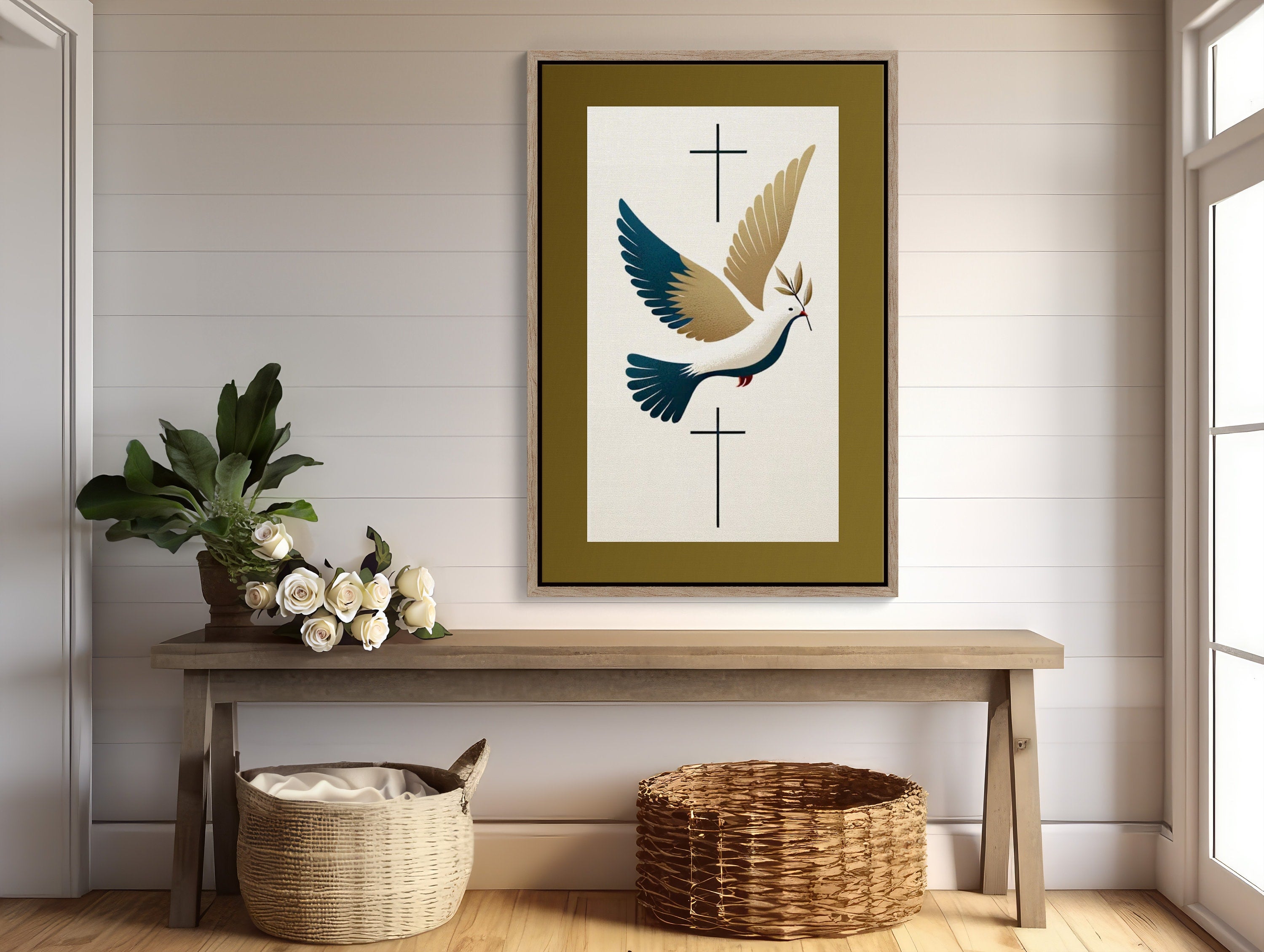 Christian wall art matte fine art poster with inspiring scripture and beautiful design