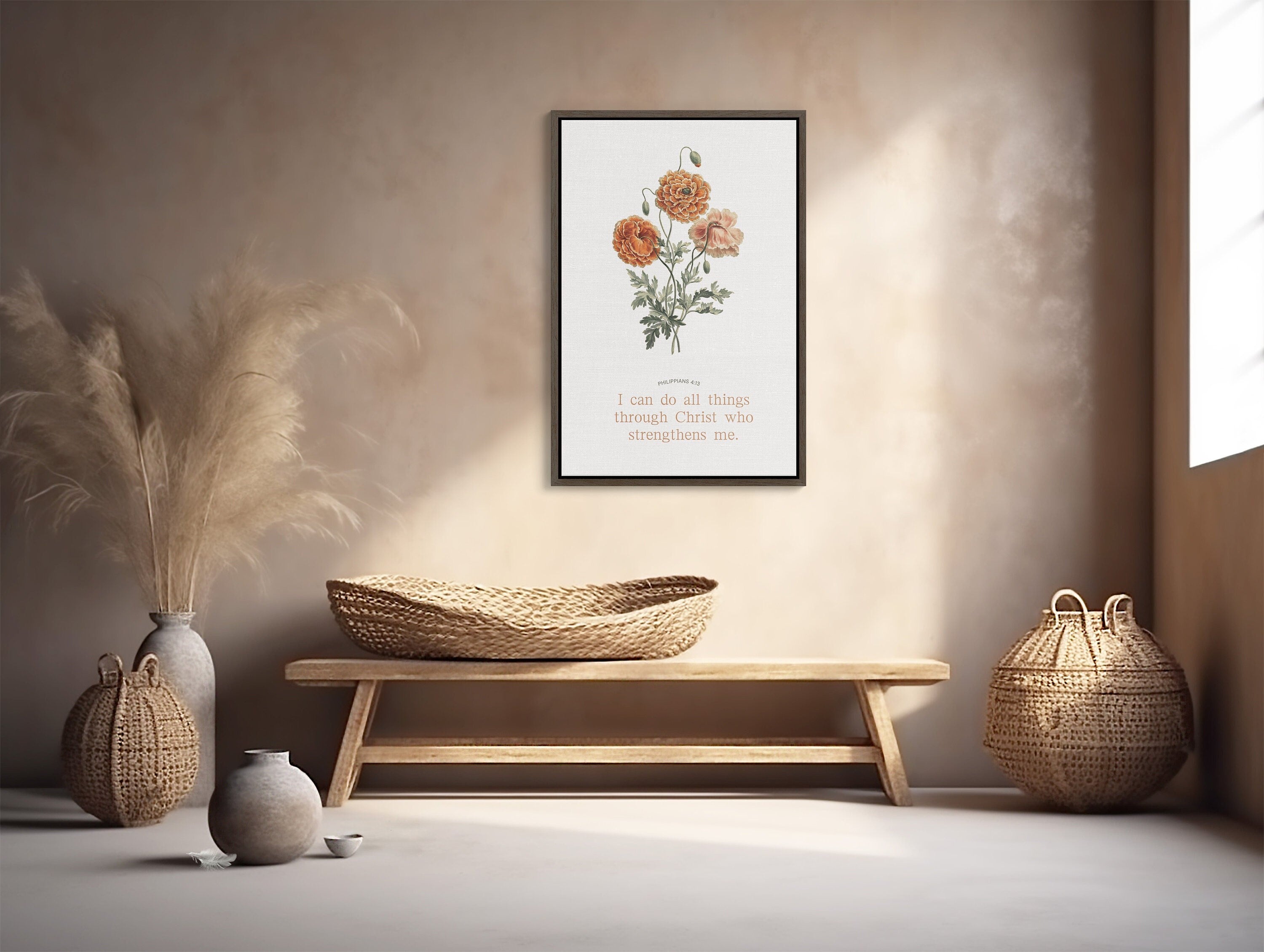 Beautiful matte fine art poster featuring inspiring Christian wall art with timeless Bible verse