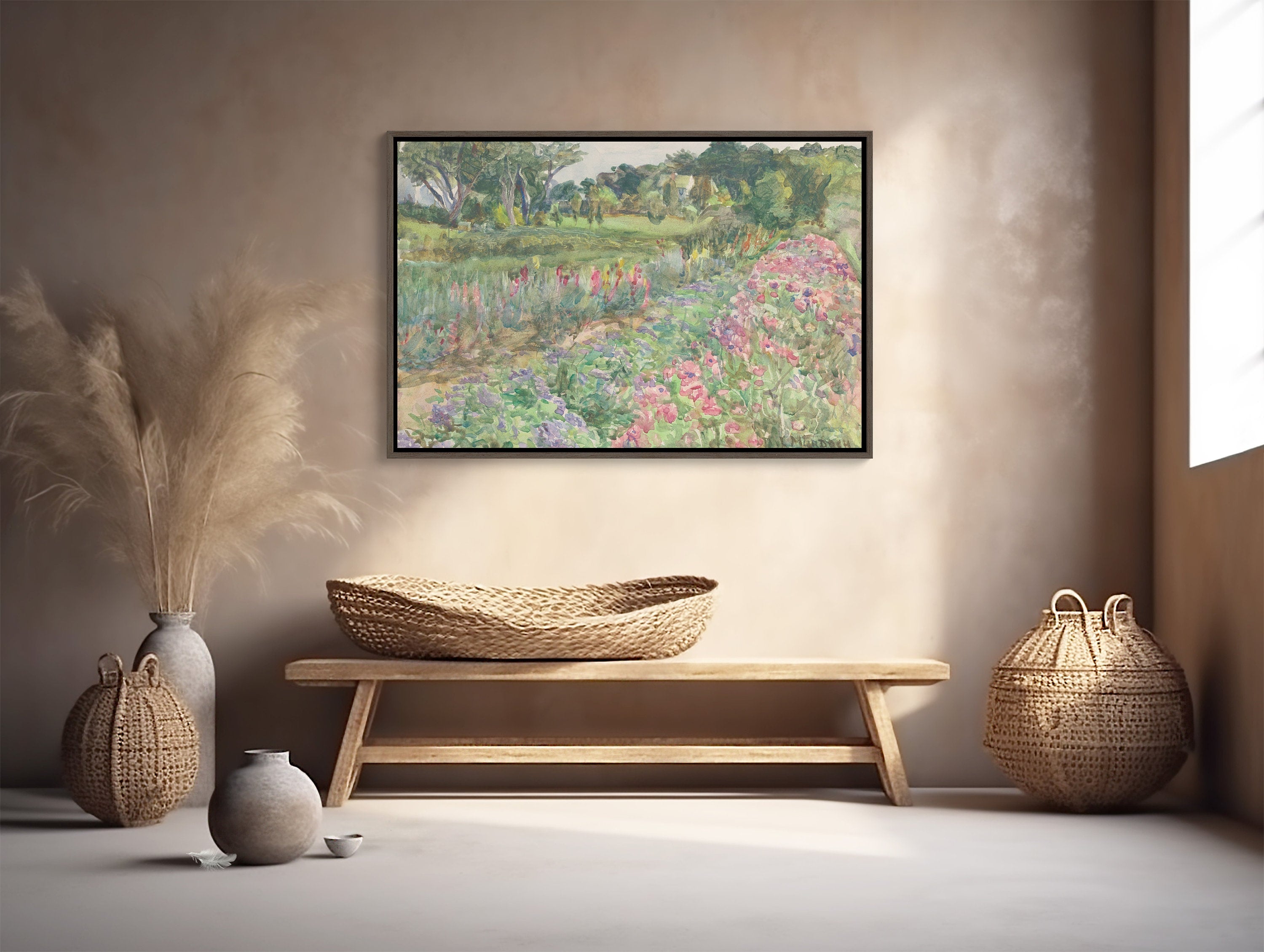 Extra large framed canvas featuring a stunning image of Dora Murdoch's Parmelee Estate