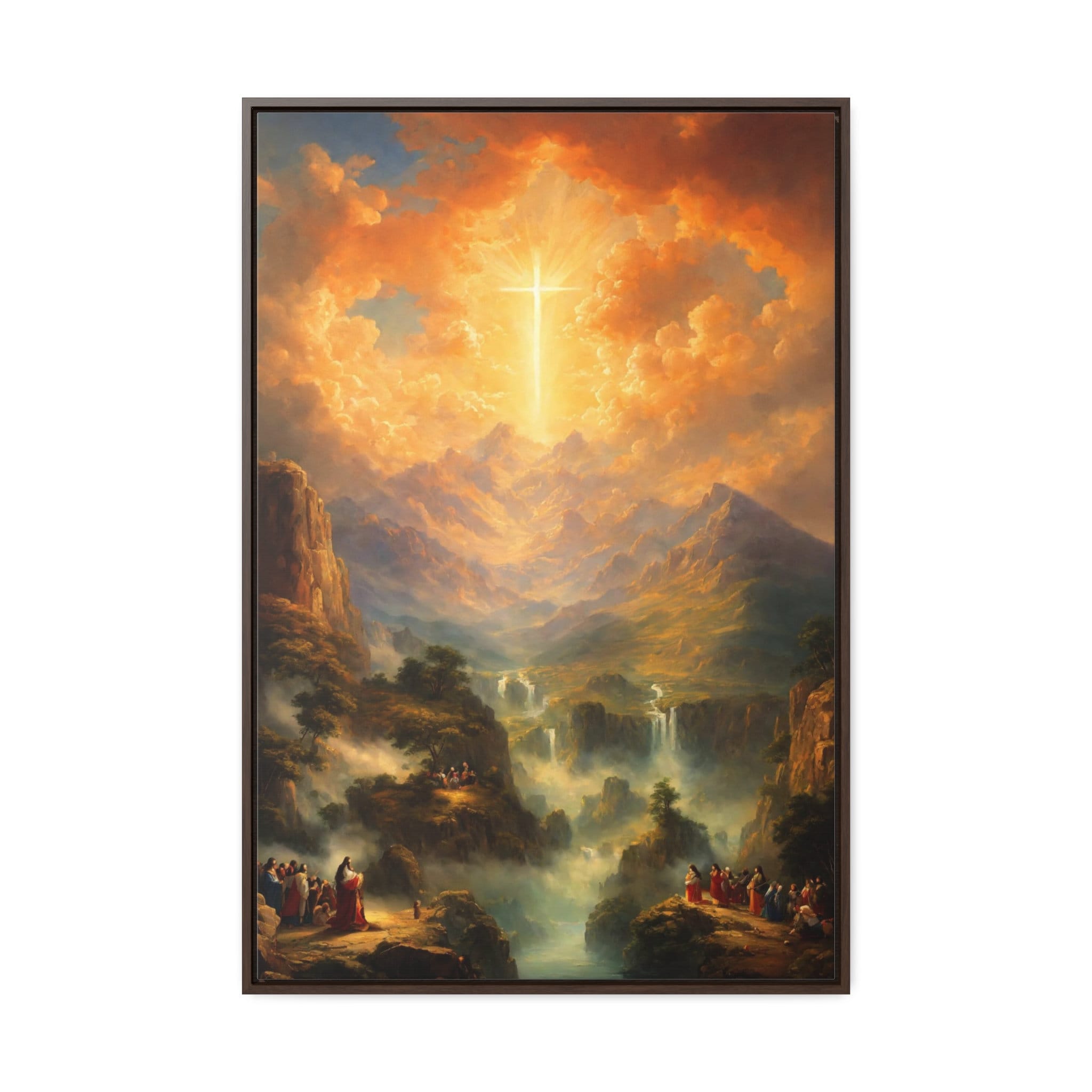  High-quality framed wall art featuring timeless Christian symbols and messages