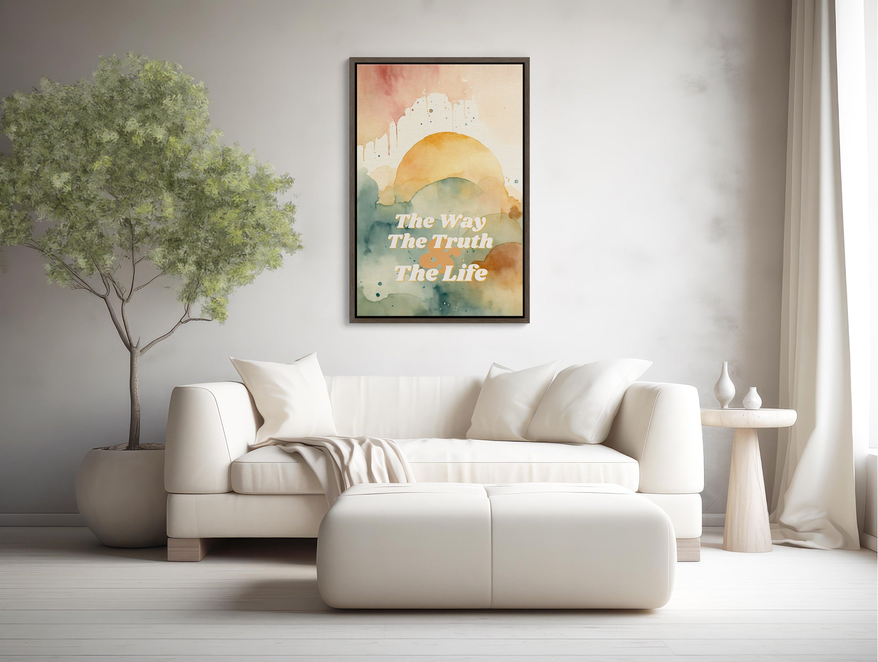 Christian wall art framed canvas print with stunning design and free shipping