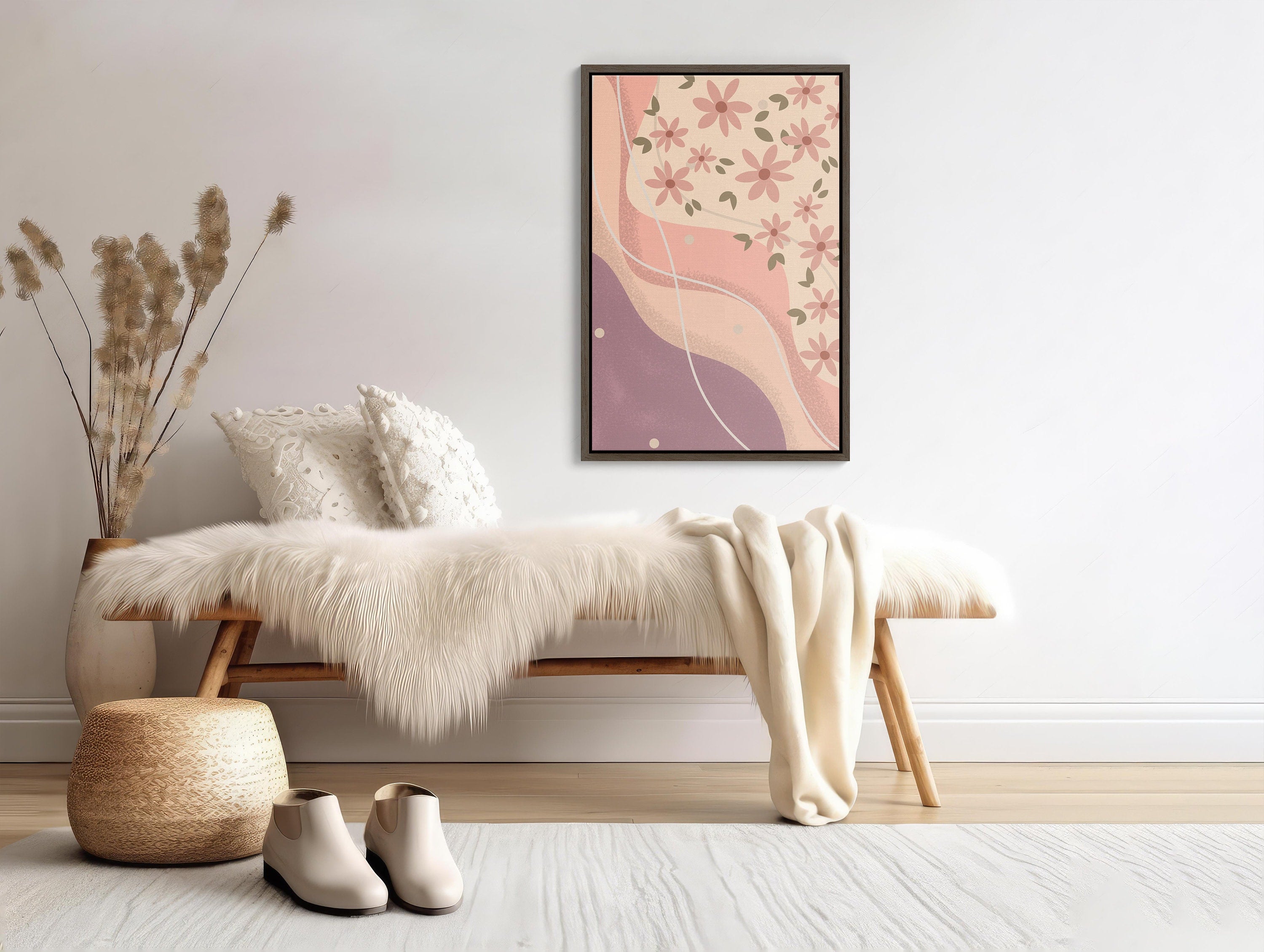 Boho Wall Art Pink Wall Art Matte Fine Art Giclee Print Transform Your Space with Stunning Pink Wall Art Perfect Decor for Any Room - A beautiful and vibrant pink wall art print that will add a touch of bohemian style to any room in your home