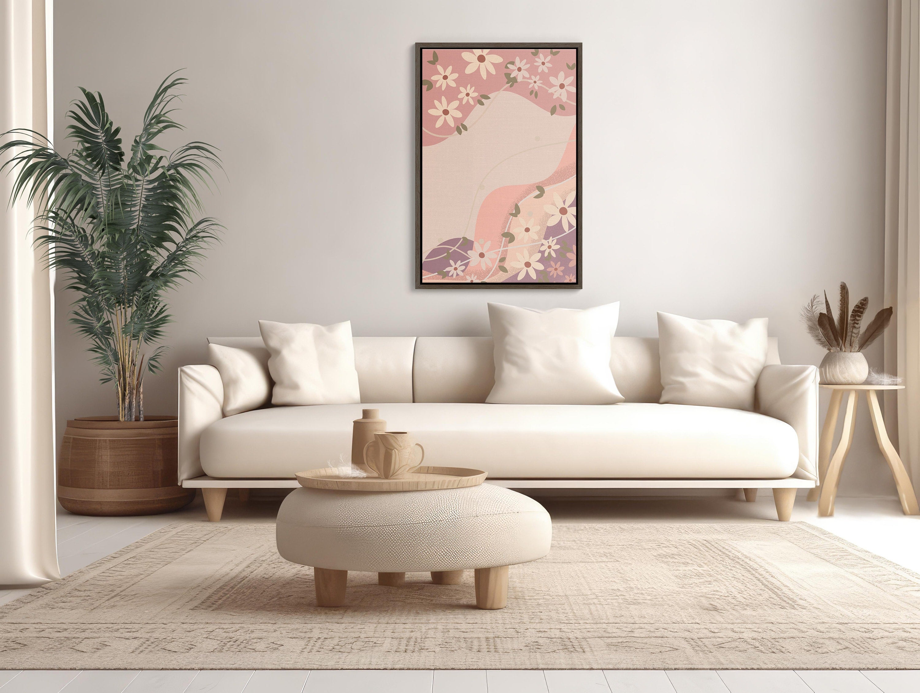 Framed Wall Art: Bohemian Style Print for Wall Decor