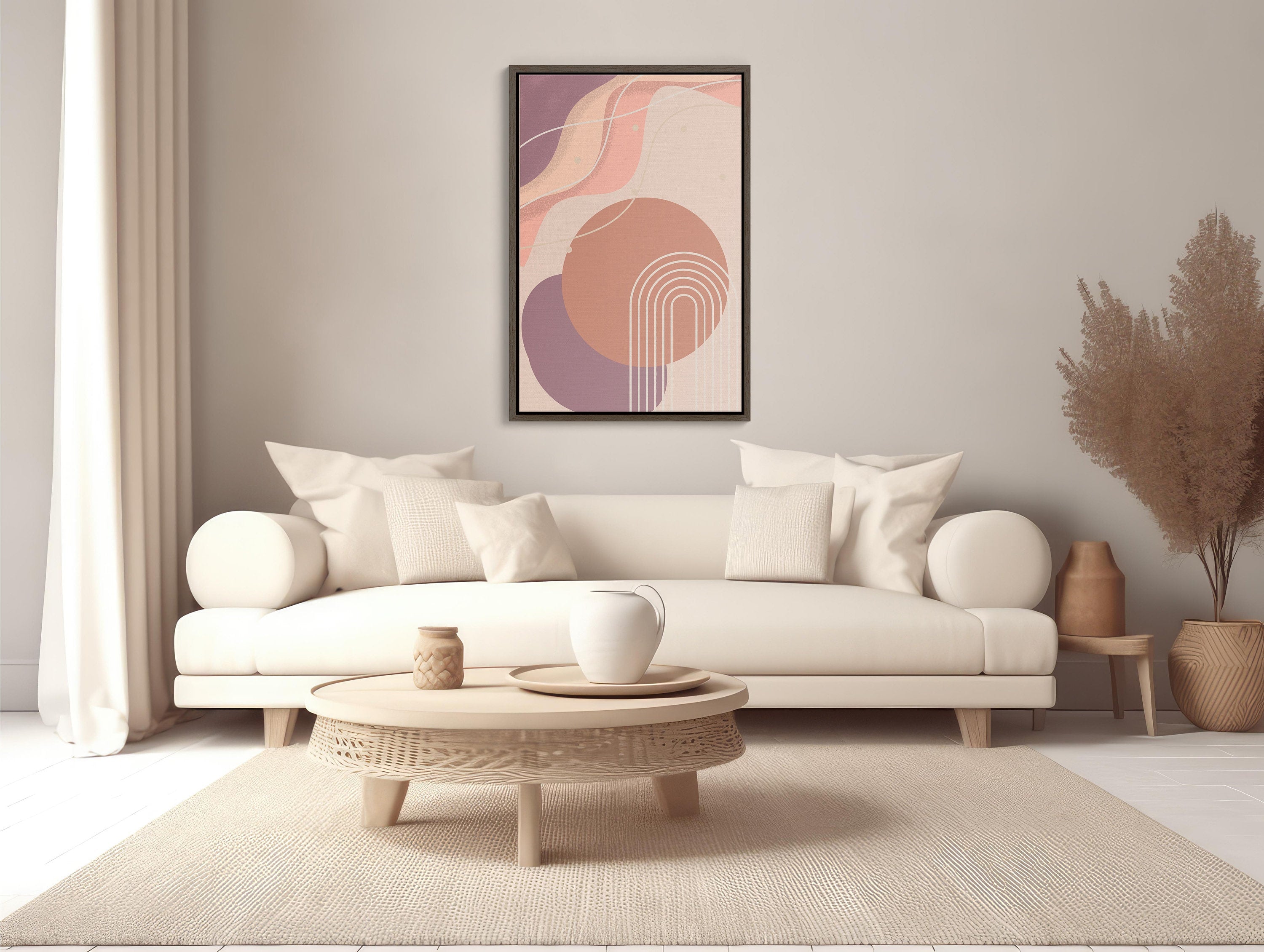 Elegant and eye-catching home decor with a professionally framed canvas