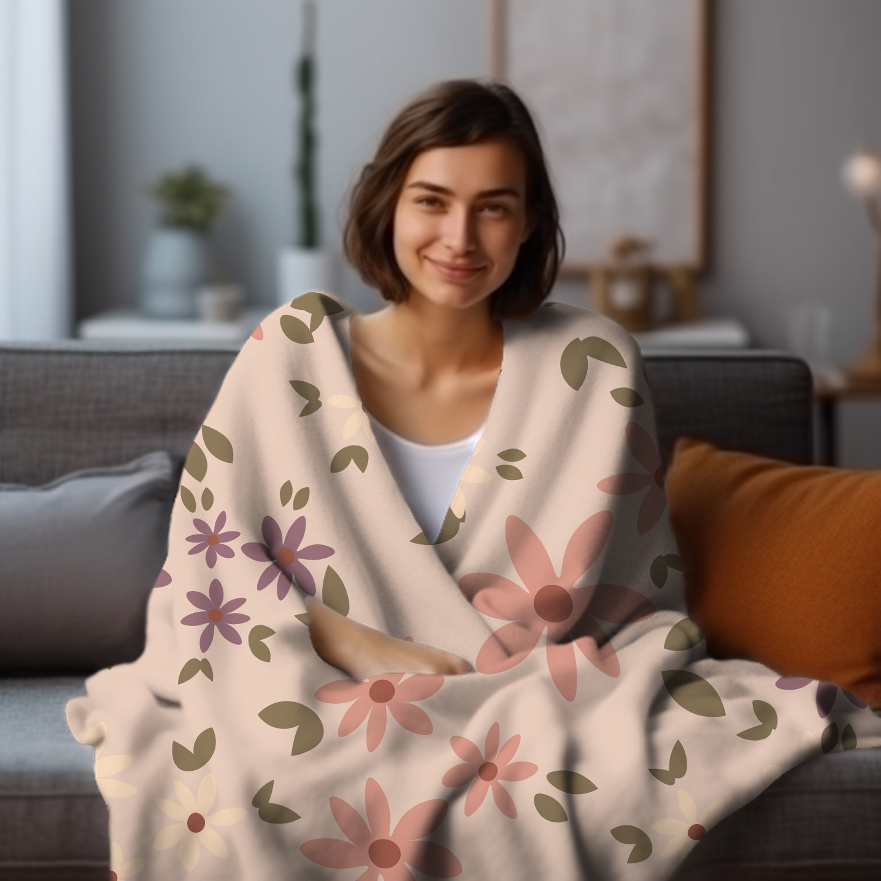 Pink plush throw blanket to snuggle up with on the bed