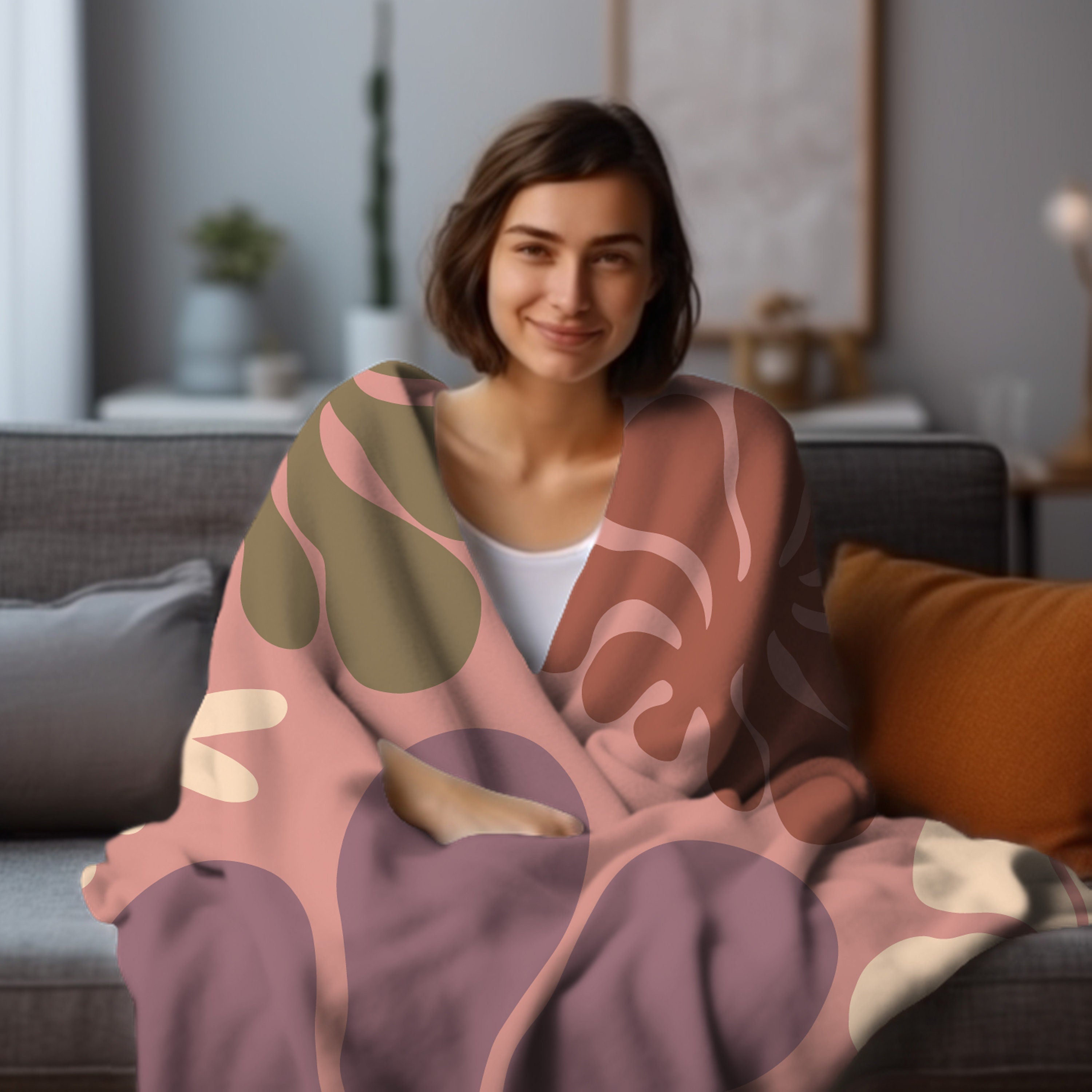 Cozy and stylish pink throw blanket for ultimate comfort and warmth