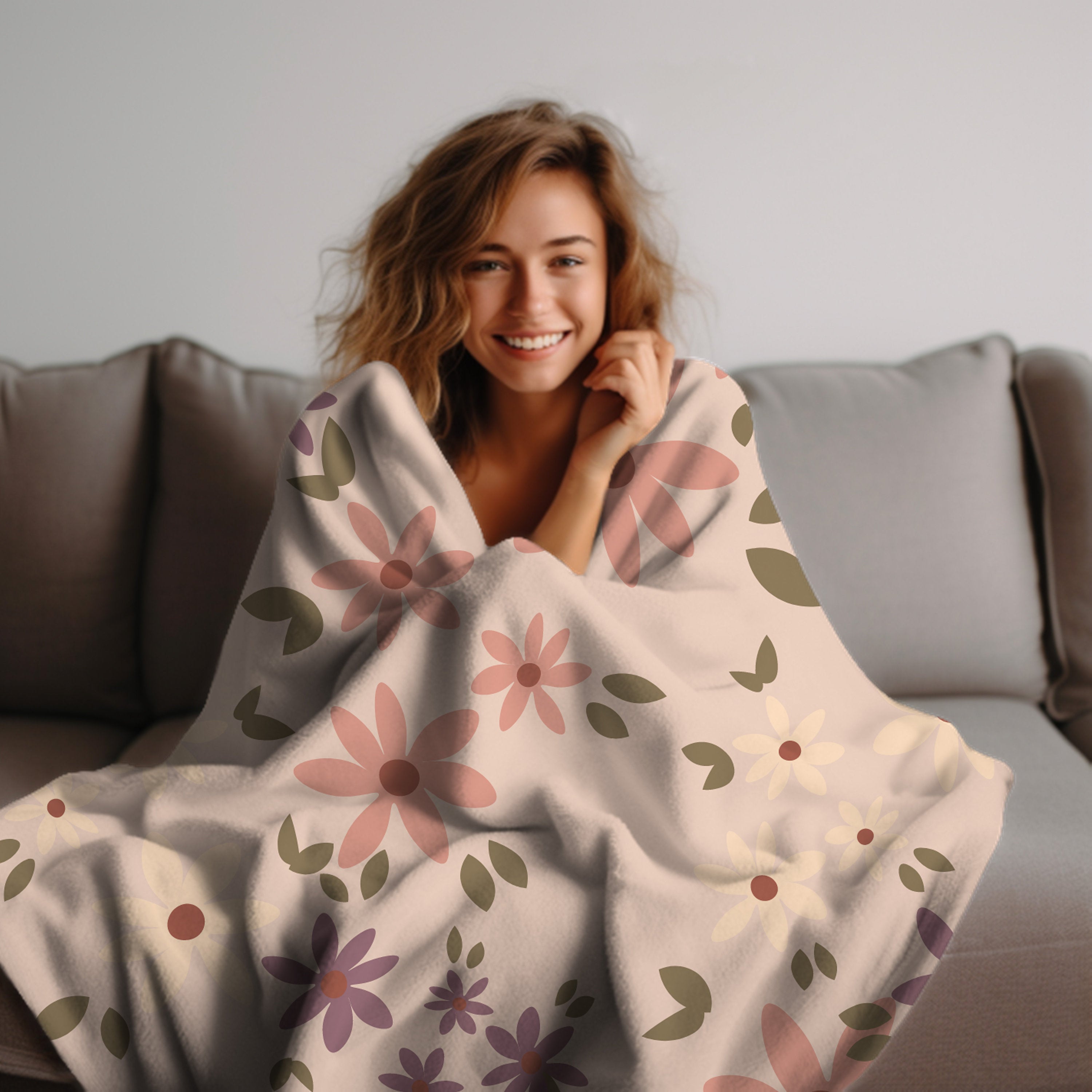 Soft plush throw blanket for cozy nights on the couch