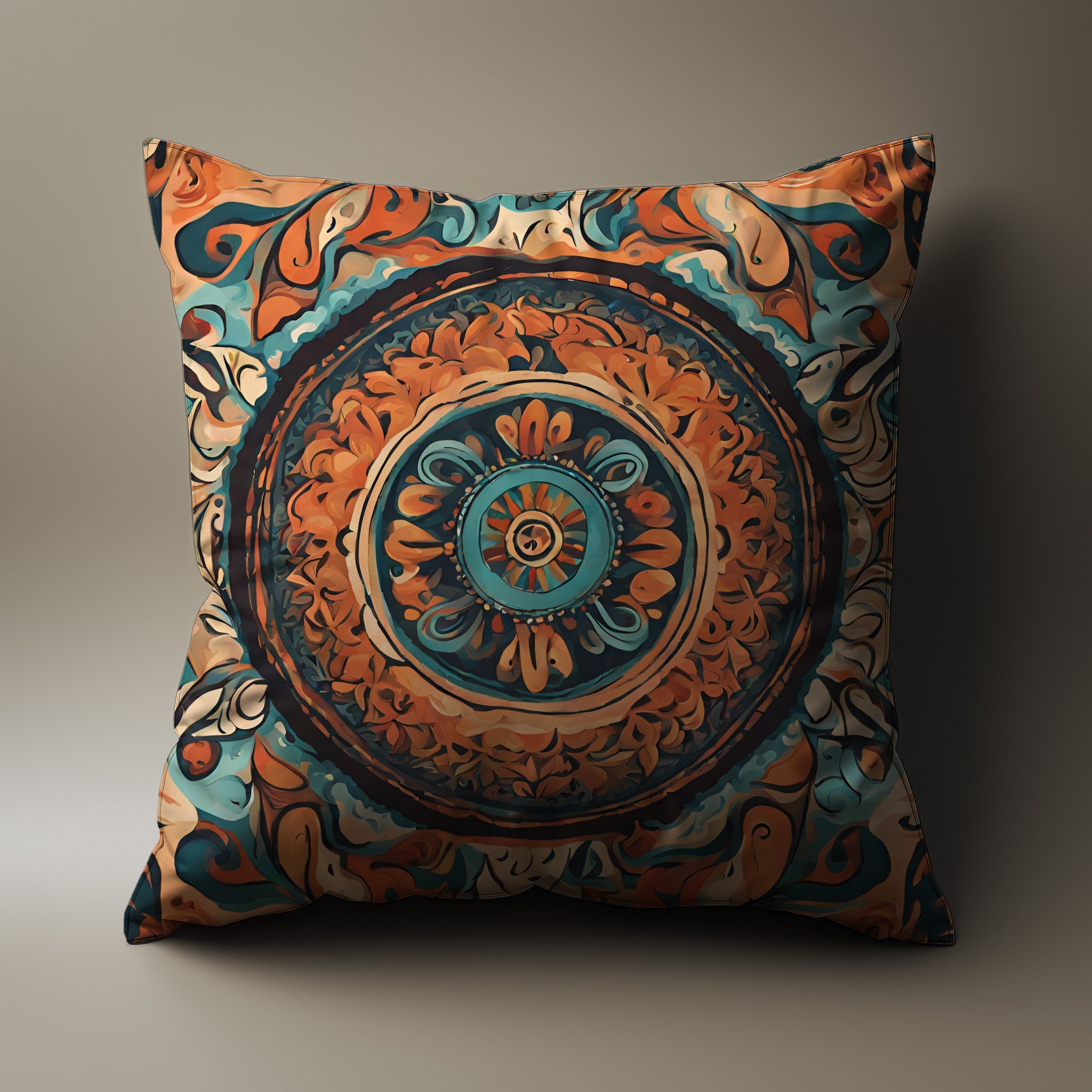 Handcrafted Bohemian Style Throw Pillow for Modern Boho Home Decor