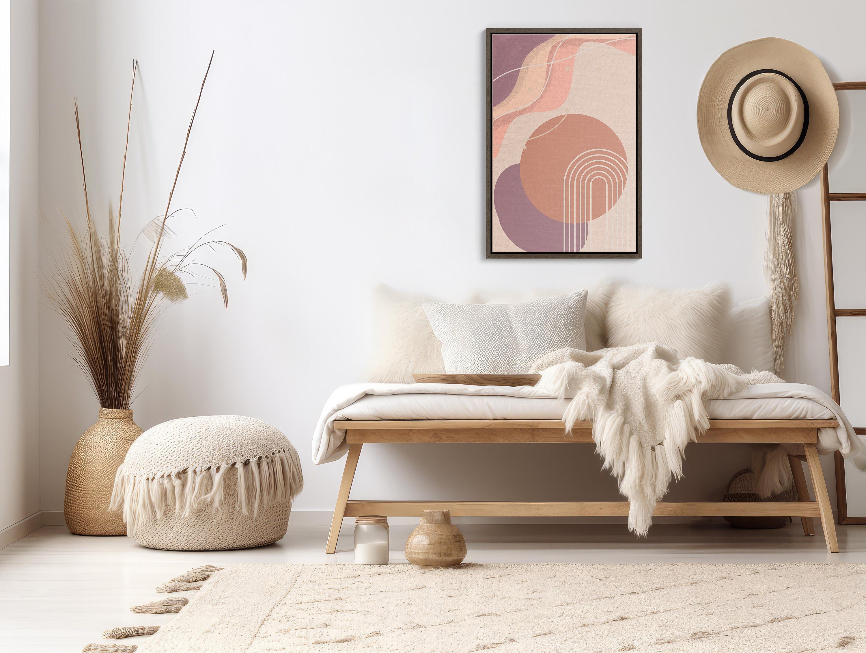 Boho Wall Art Matte Fine Art Poster with Abstract and Colorful Patterns