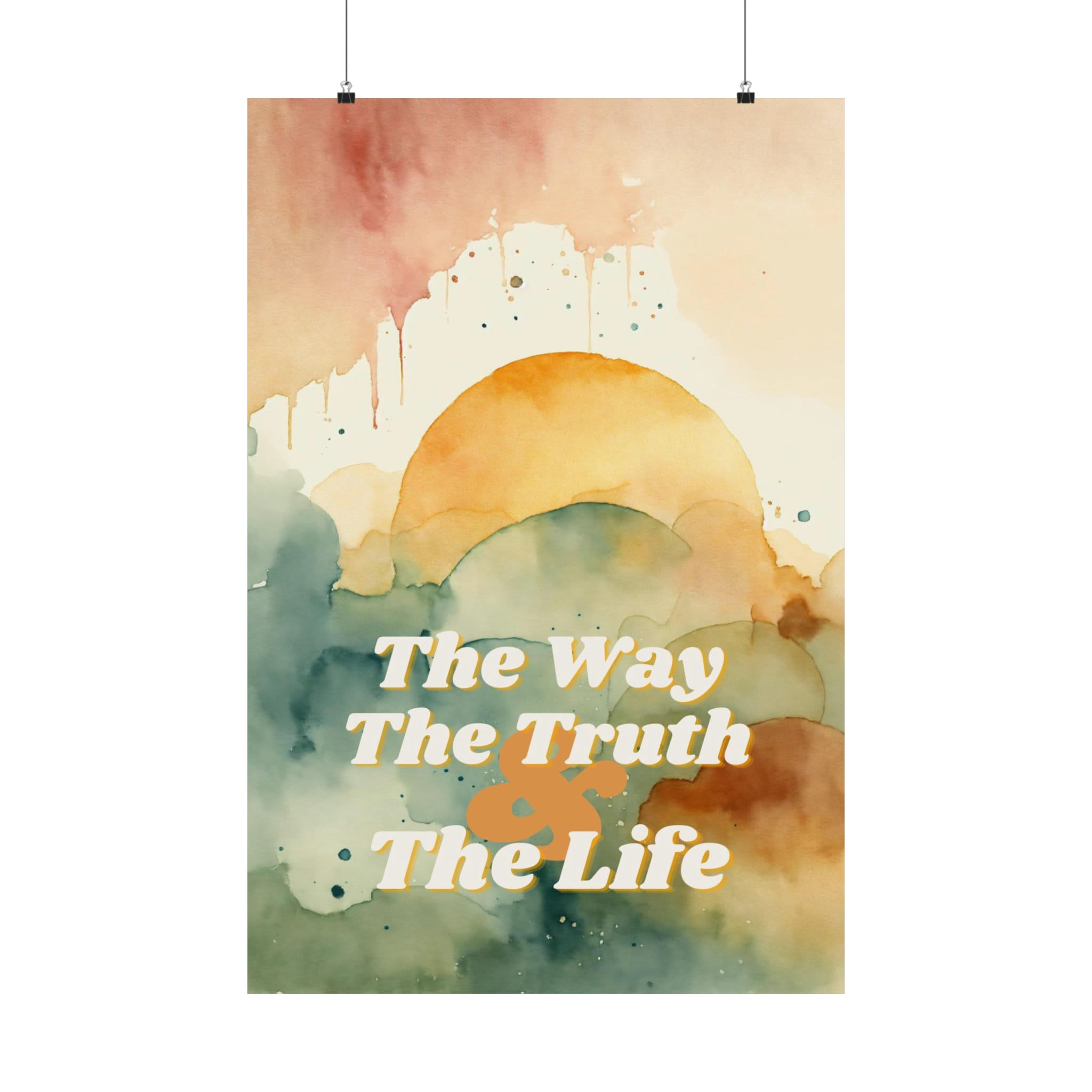 Beautiful matte fine art poster with inspiring Bible verse for Christian wall decor