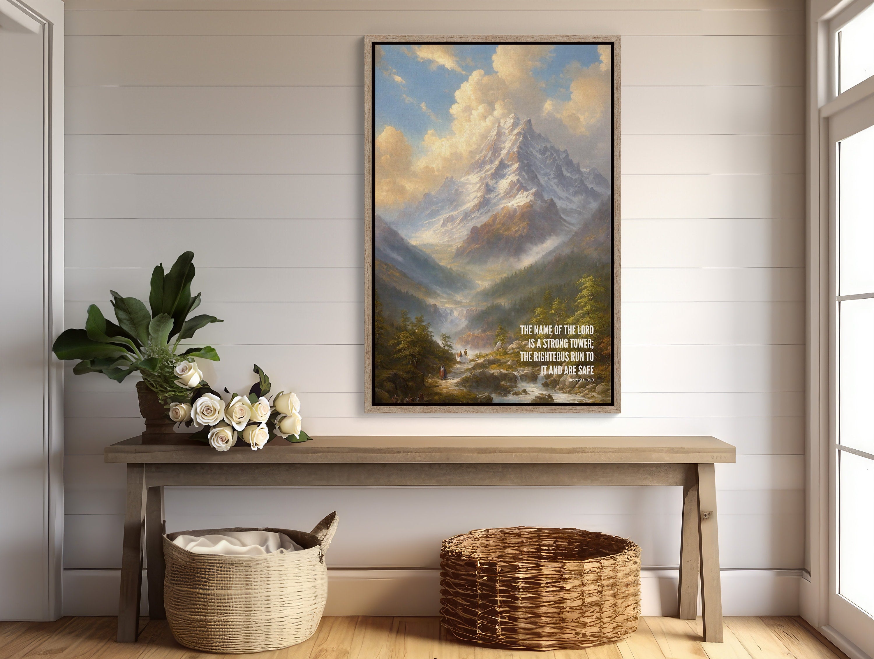 Christian Wall Art Matte Fine Art Poster featuring a Bible verse to inspire faith and hope in every room of your home