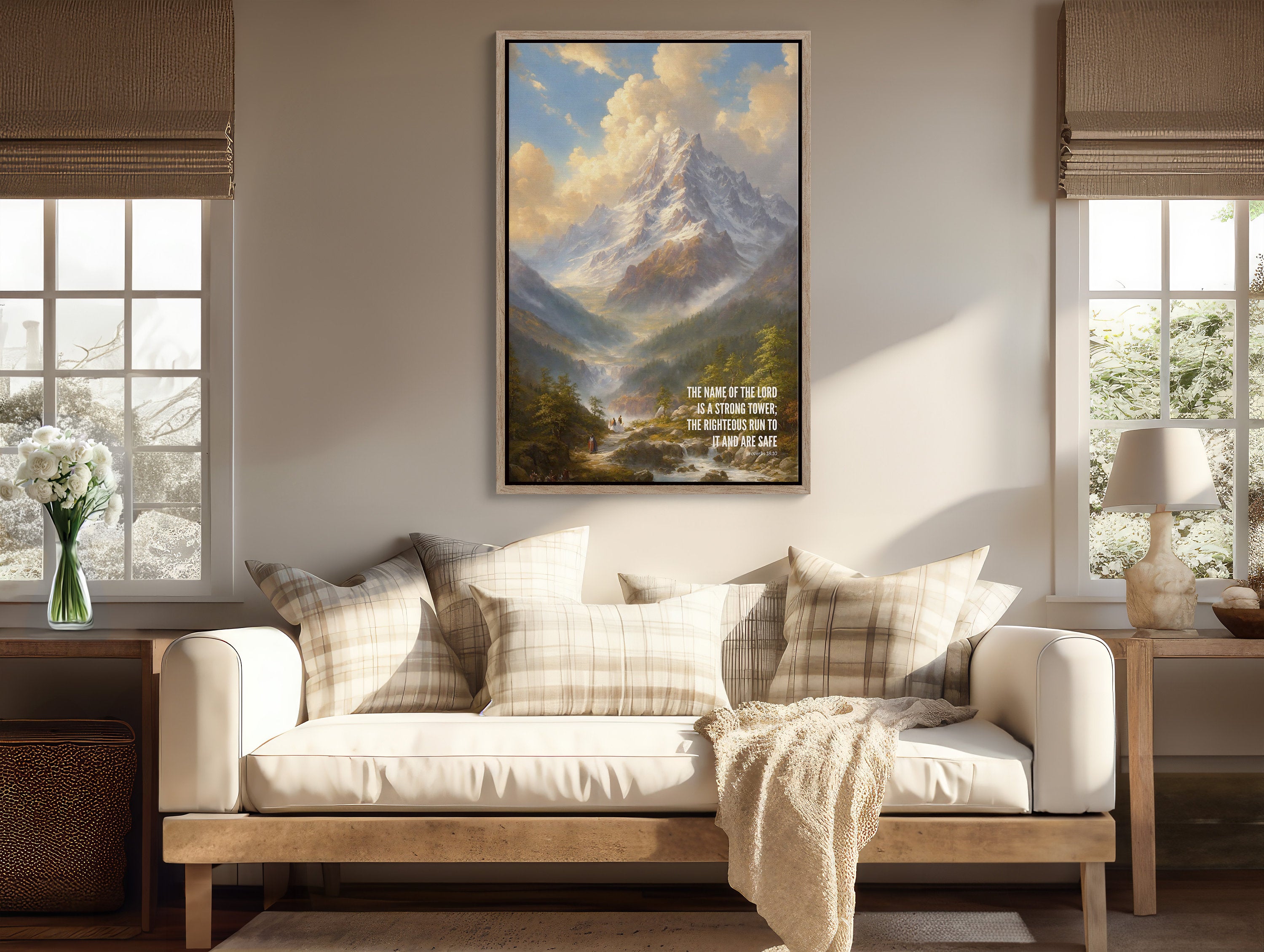 Beautiful matte fine art poster featuring a Bible verse to inspire faith and hope in every room of your home - Christian Wall Art