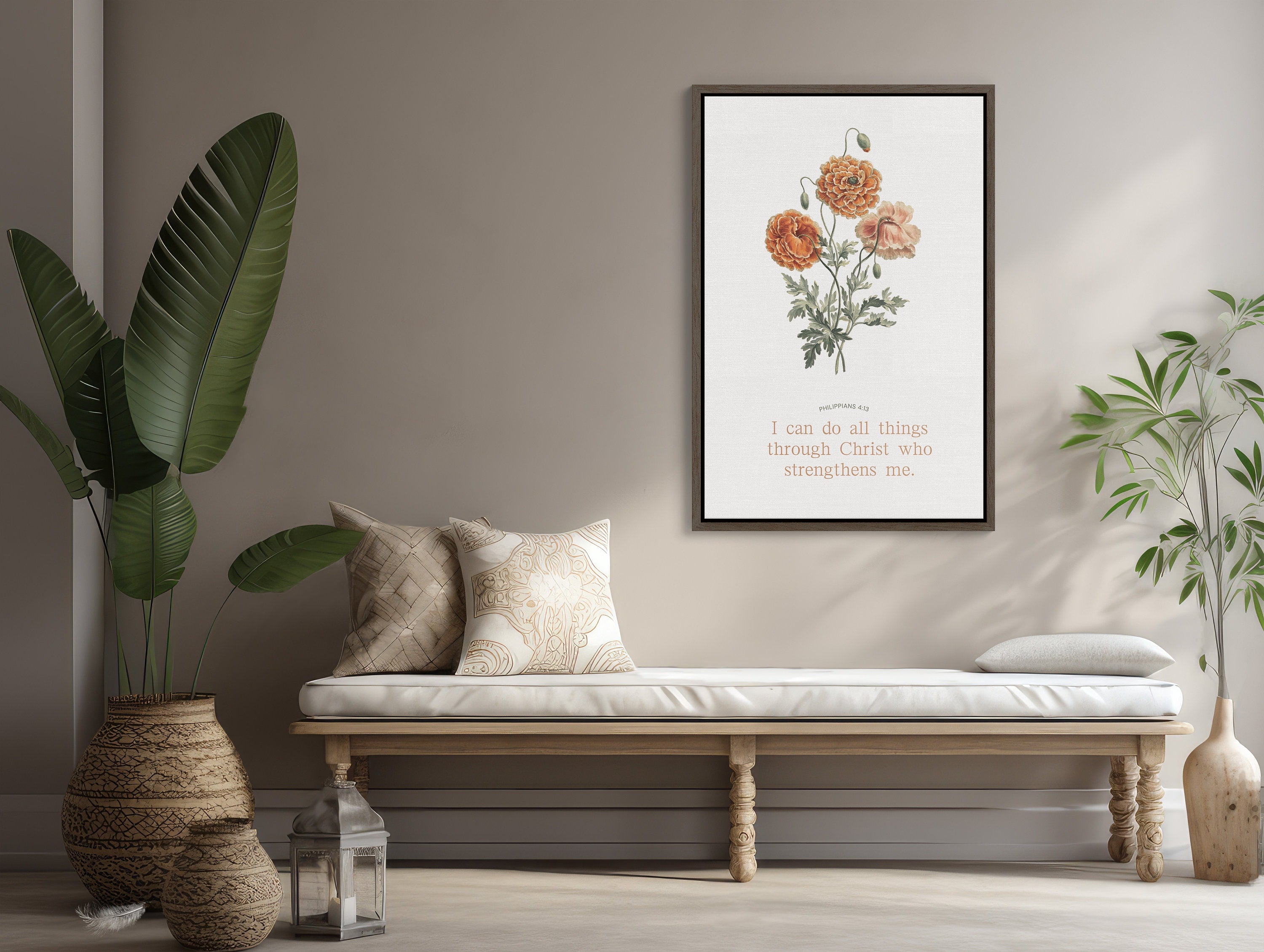 Beautifully designed Christian wall art with encouraging scripture