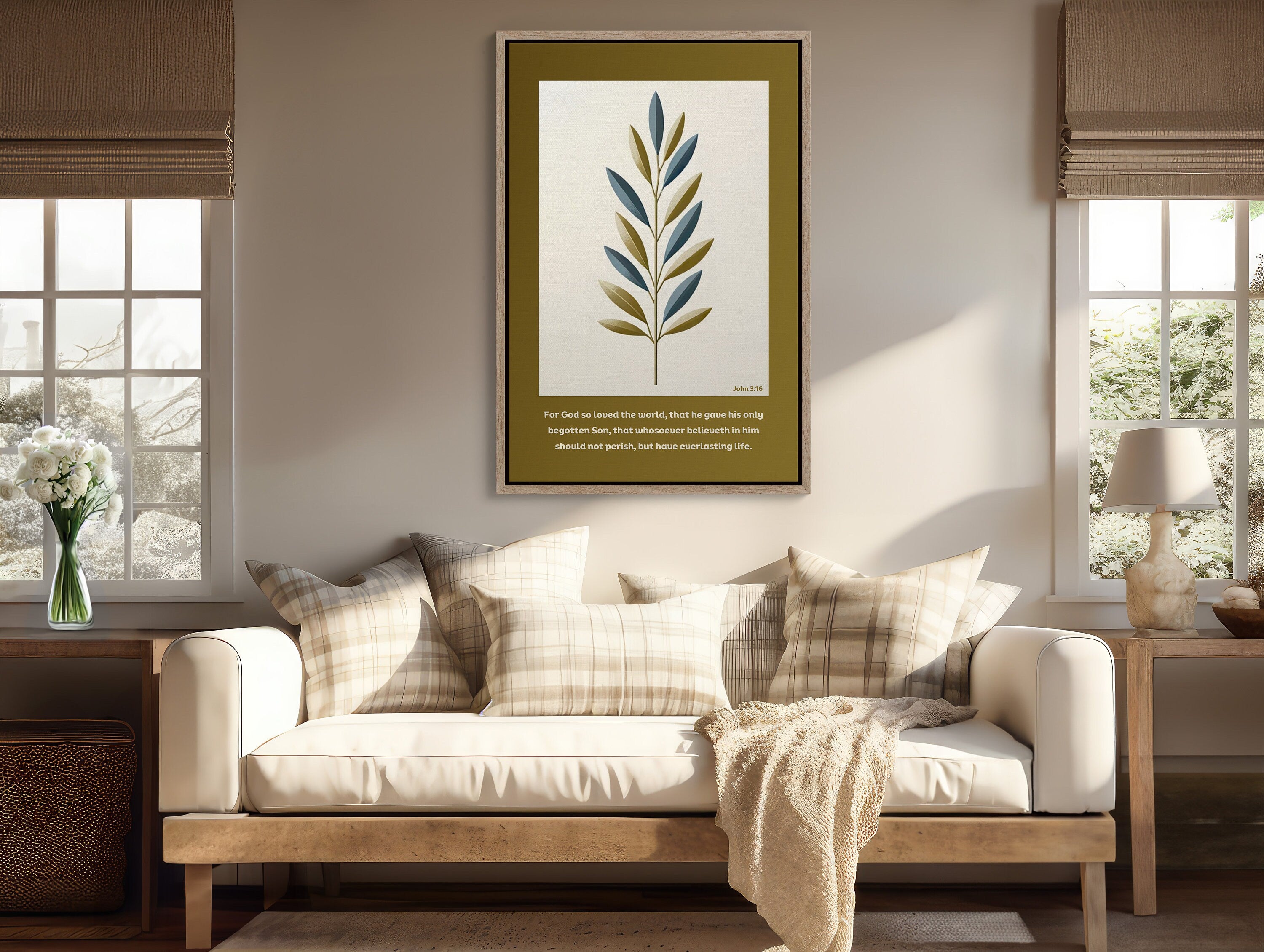  Free shipping included for this stunning framed Christian art