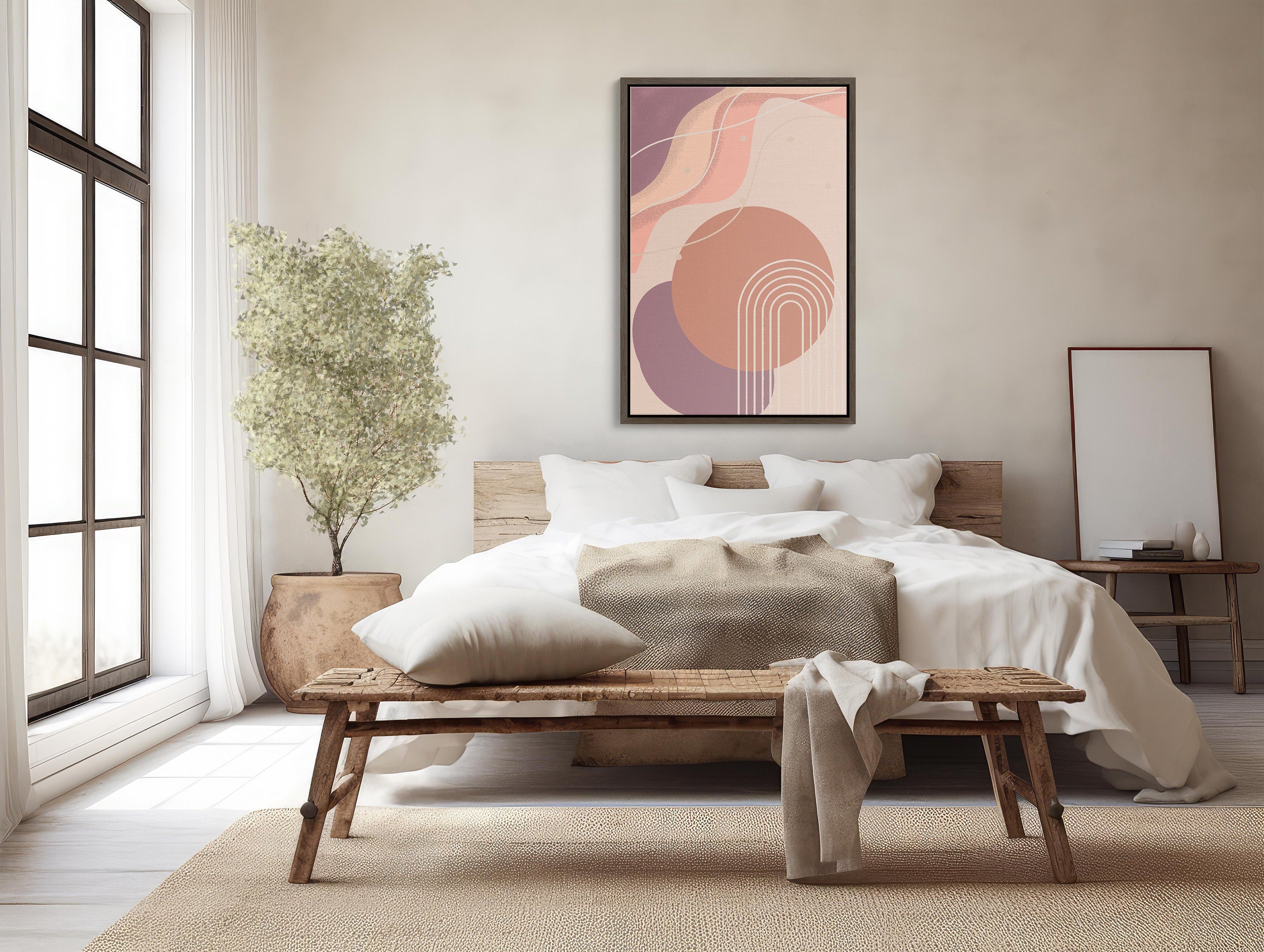 Exquisite framed wall art featuring stunning pink hues