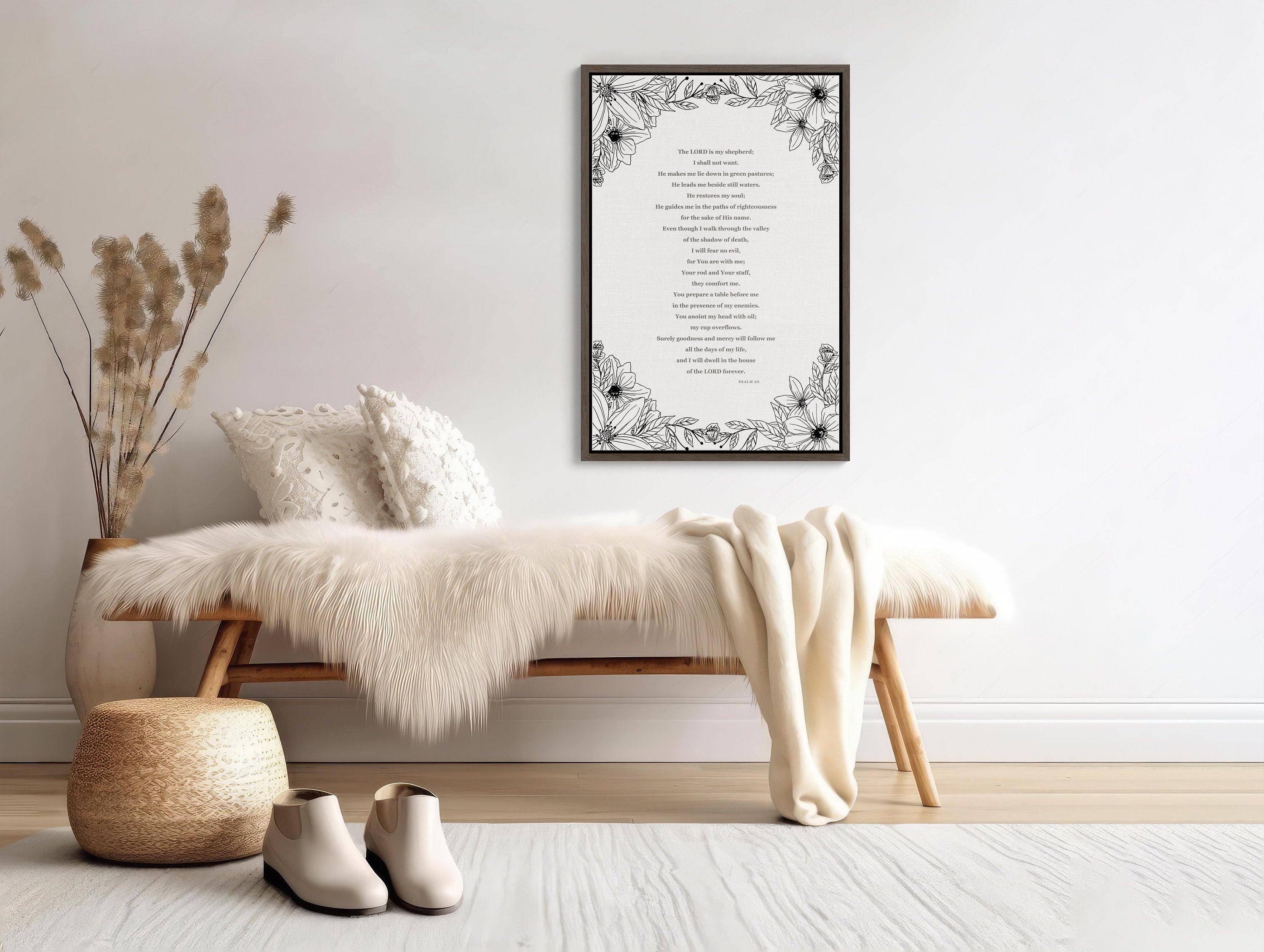  Inspirational digital wall art for Christians, featuring the comforting words 'The Lord Is My Shepherd'